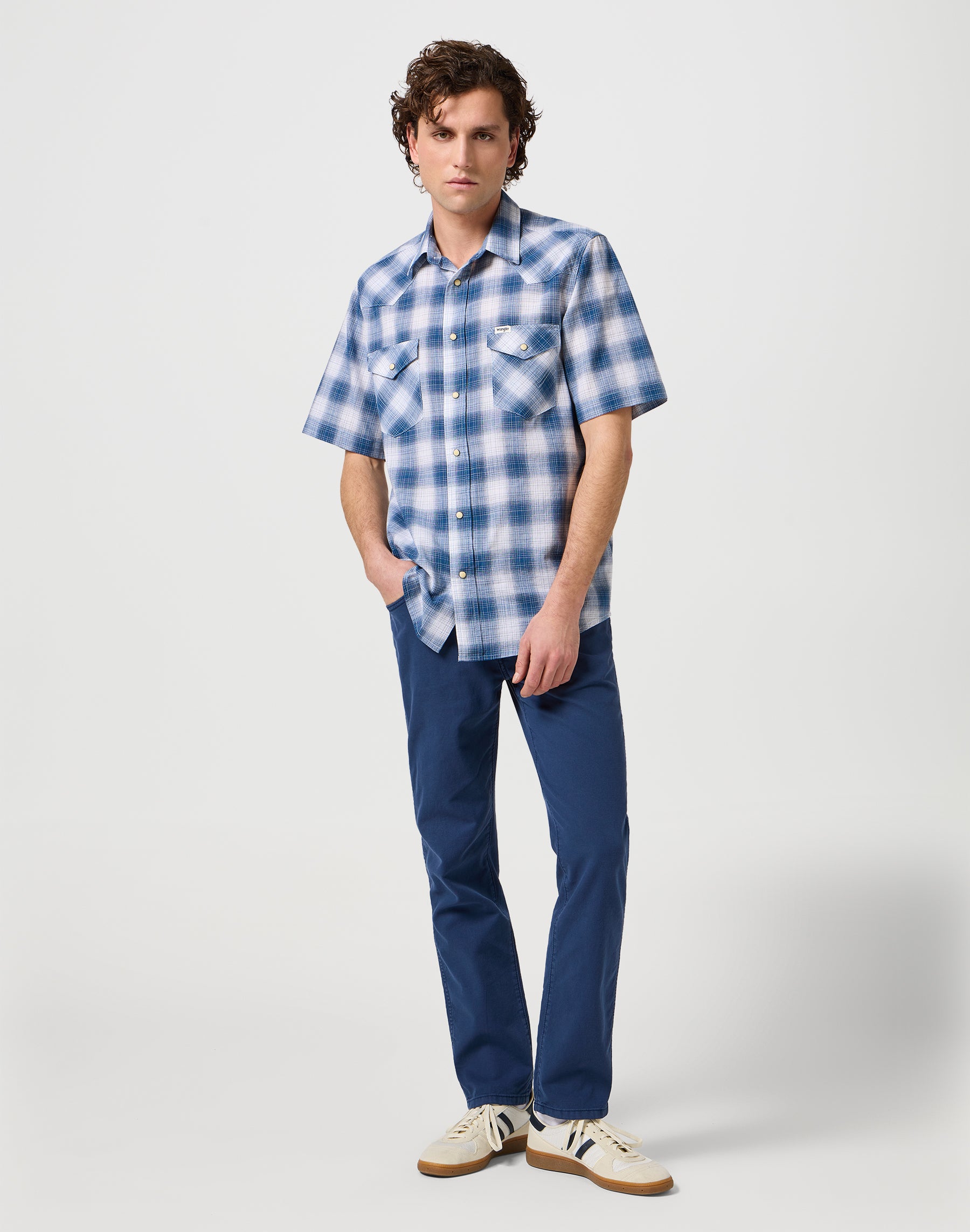 Larston en bleu marine Pantalons Wrangler