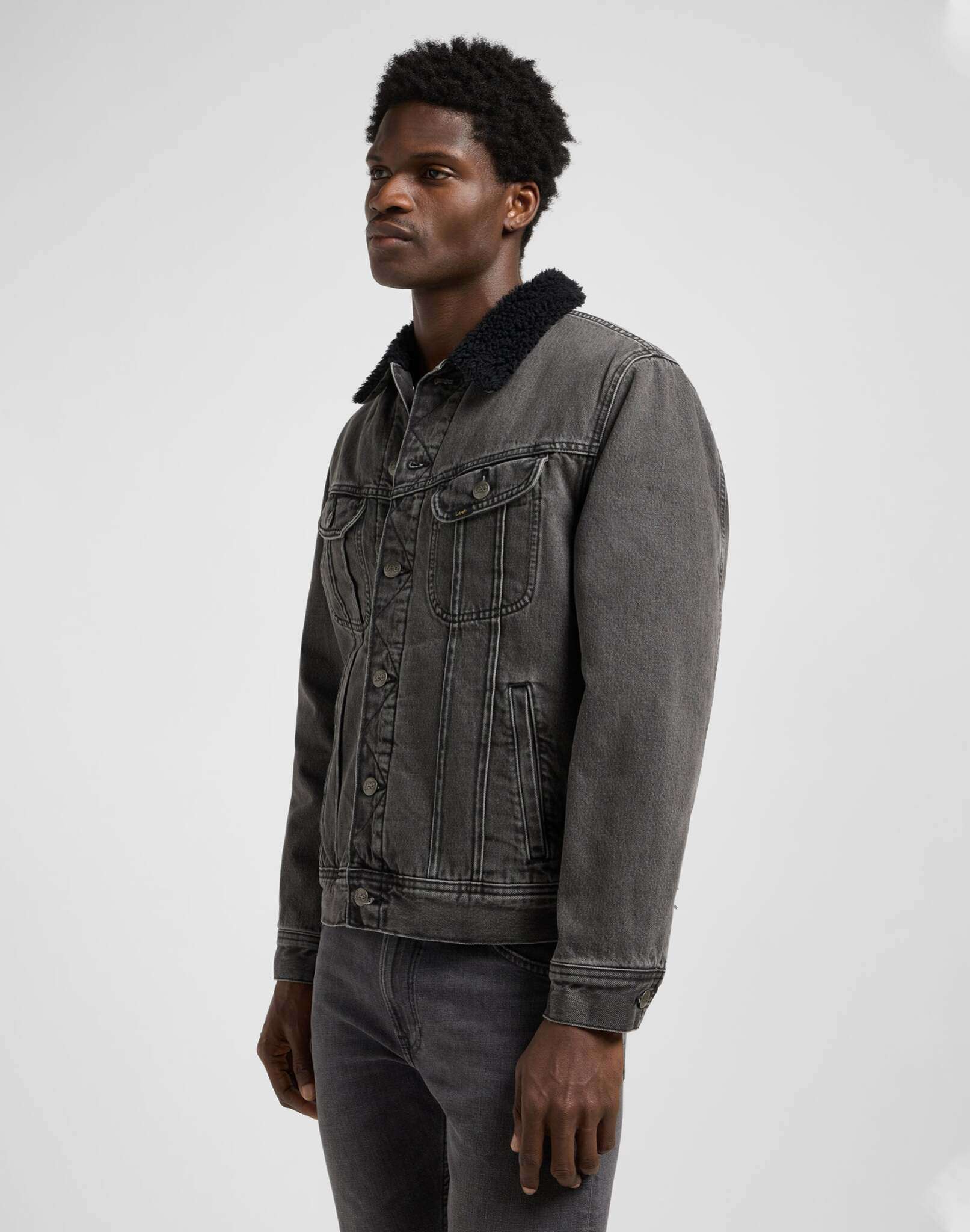 Sherpa Jacket in Deep Obsidian Vestes Lee