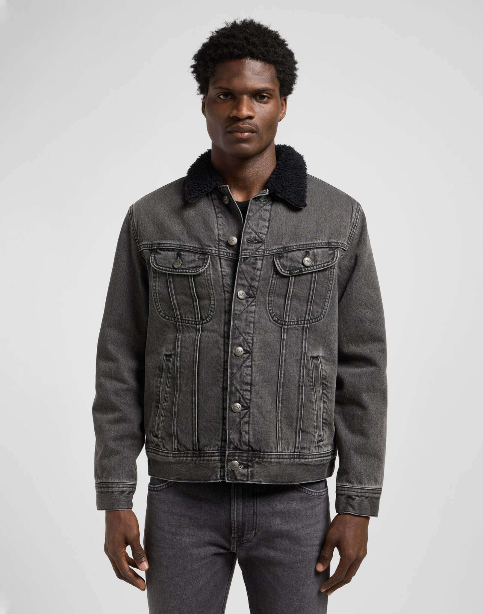 Sherpa Jacket in Deep Obsidian Vestes Lee