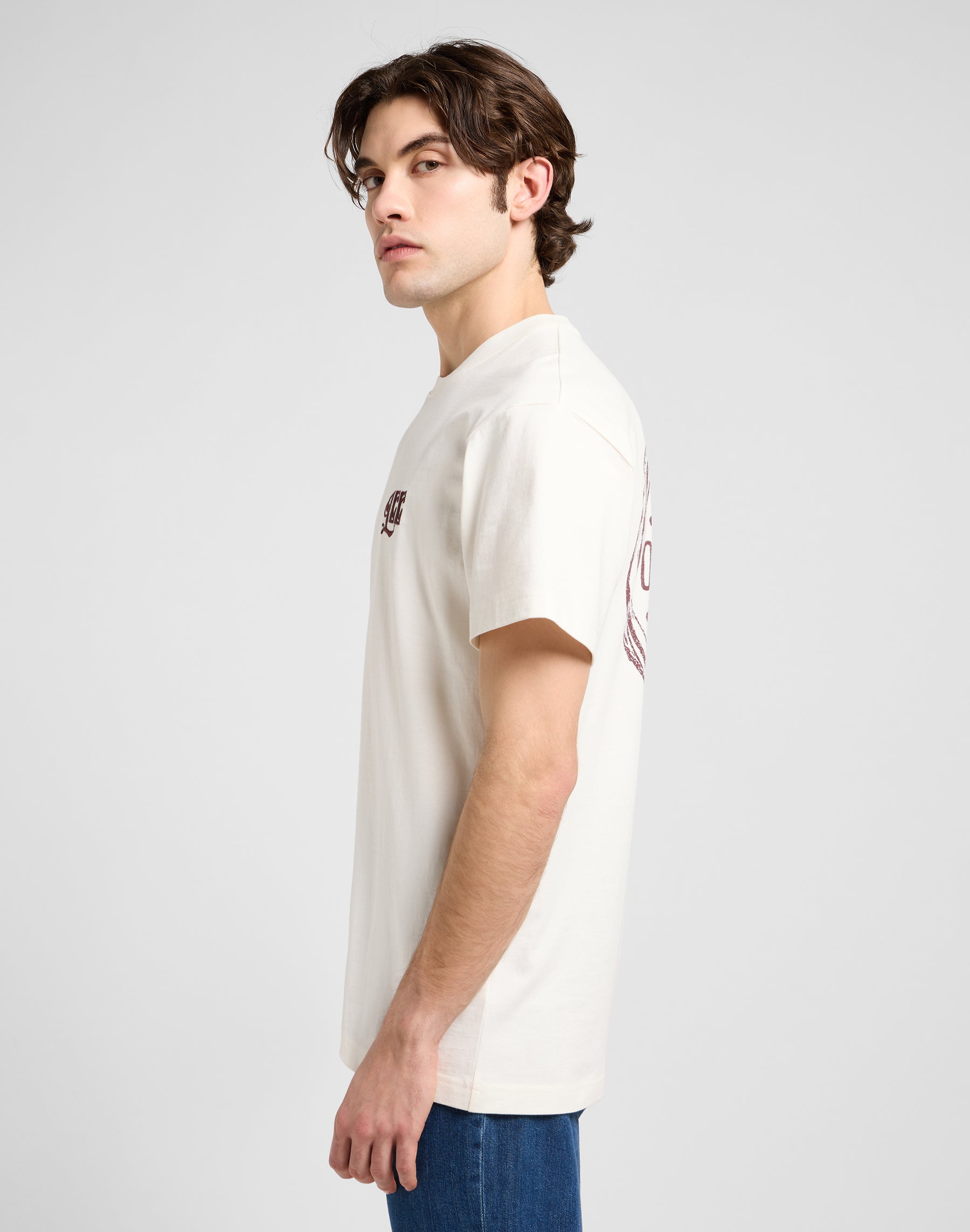 Tee-shirt Relaxed Graphic en écru T-shirts Lee