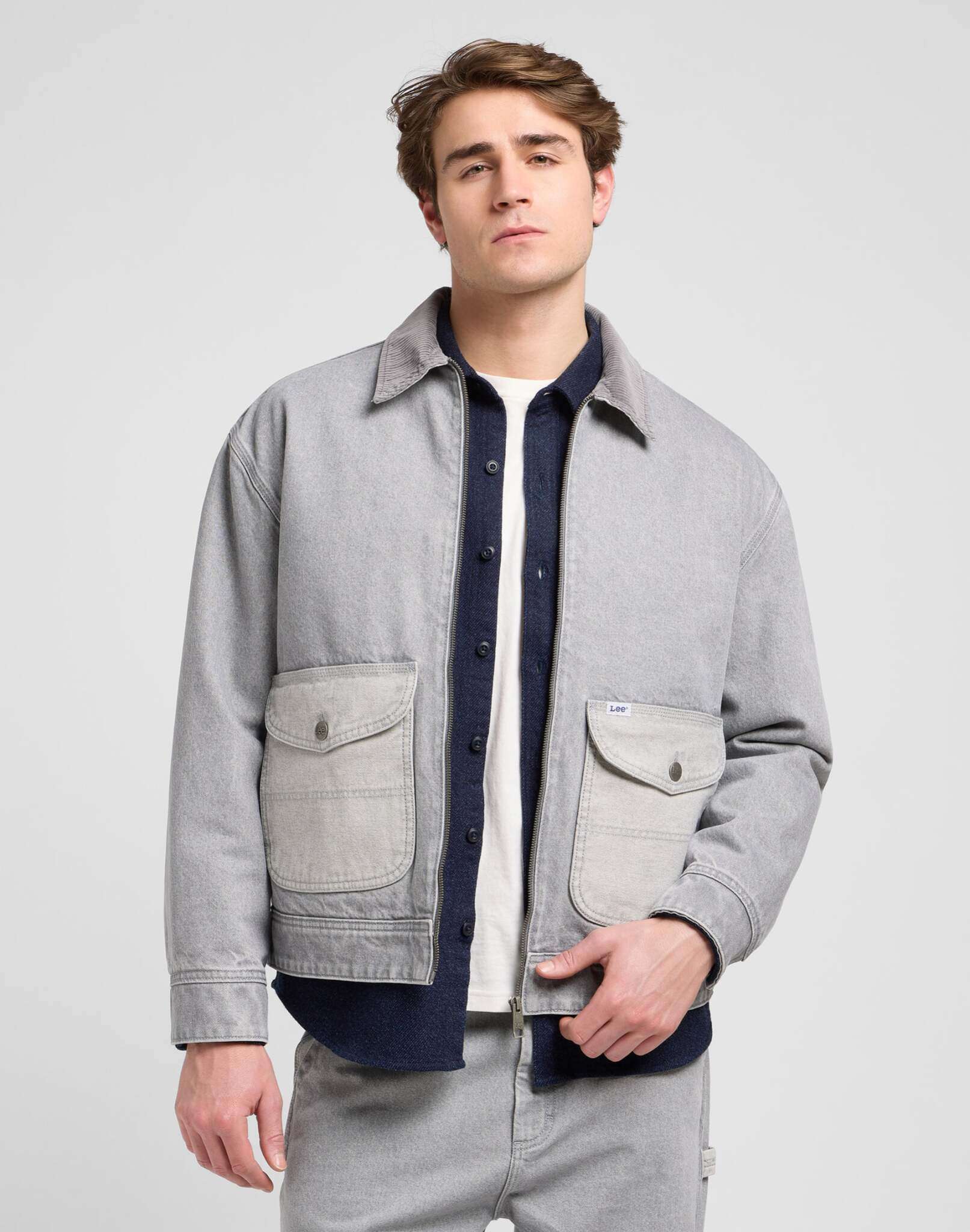 91U Utility Jacket in Gemini Grey Vestes Lee