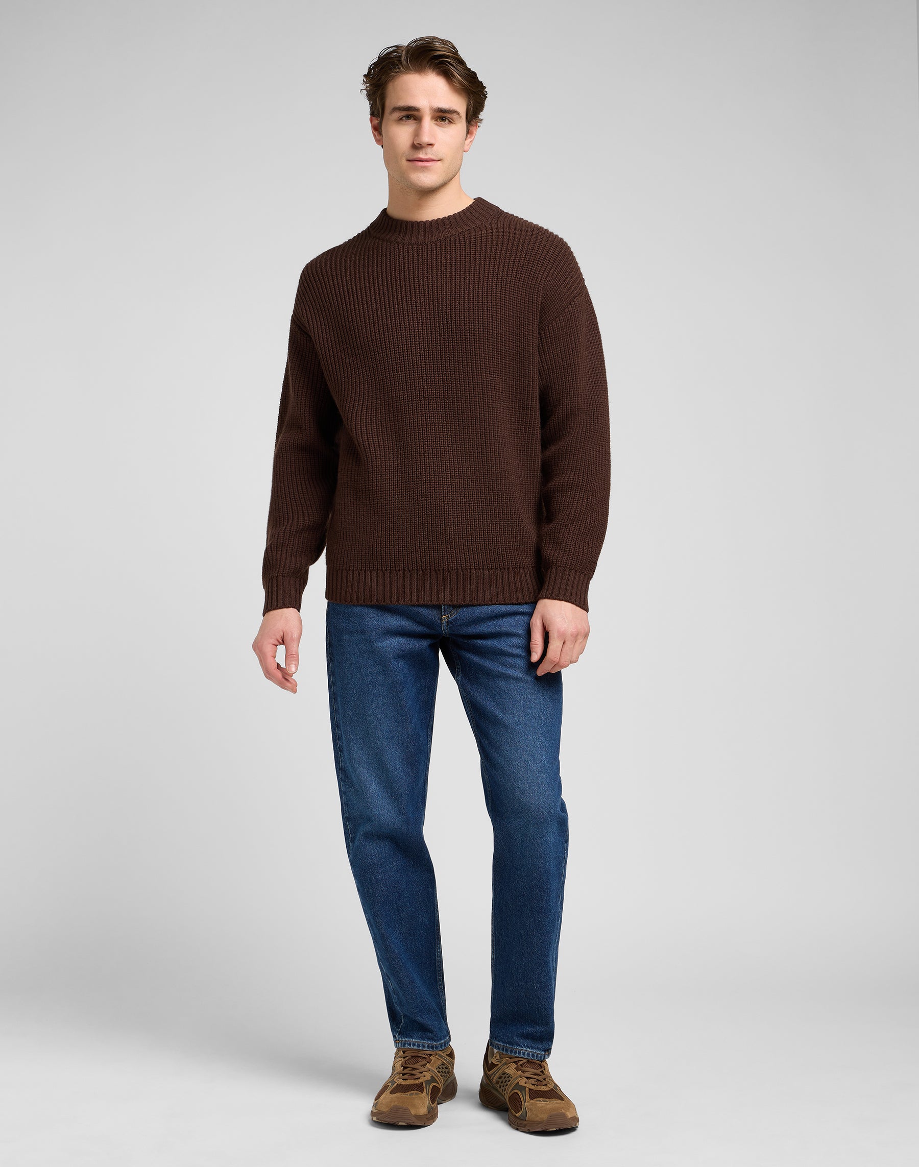 Chunky Crew Neck en arabica Pull Lee