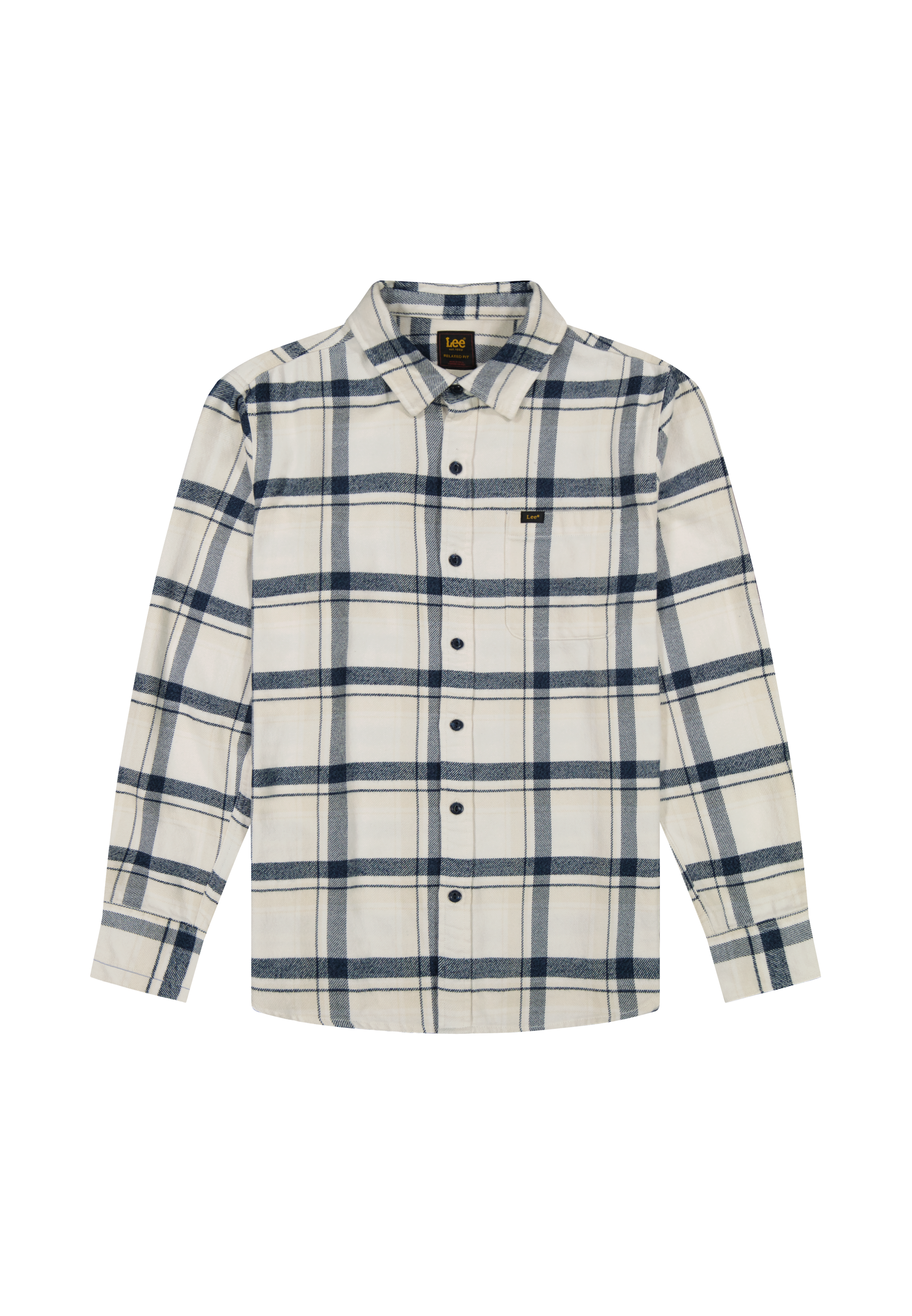 Chemise Mercantile en écru vintage Jaspe Plaid