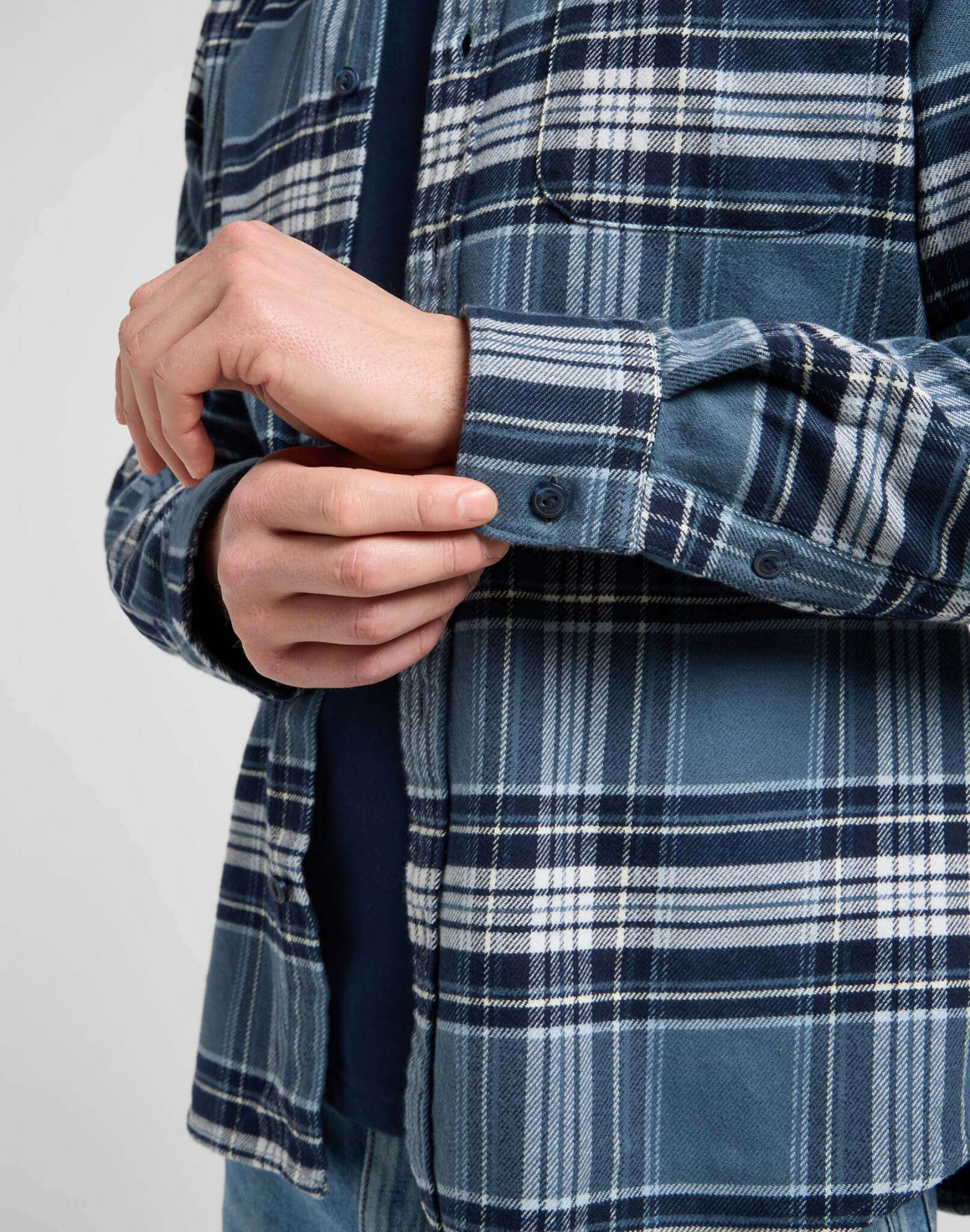 Chemise Mercantile in Vintage Blue Plaid Chemises Lee