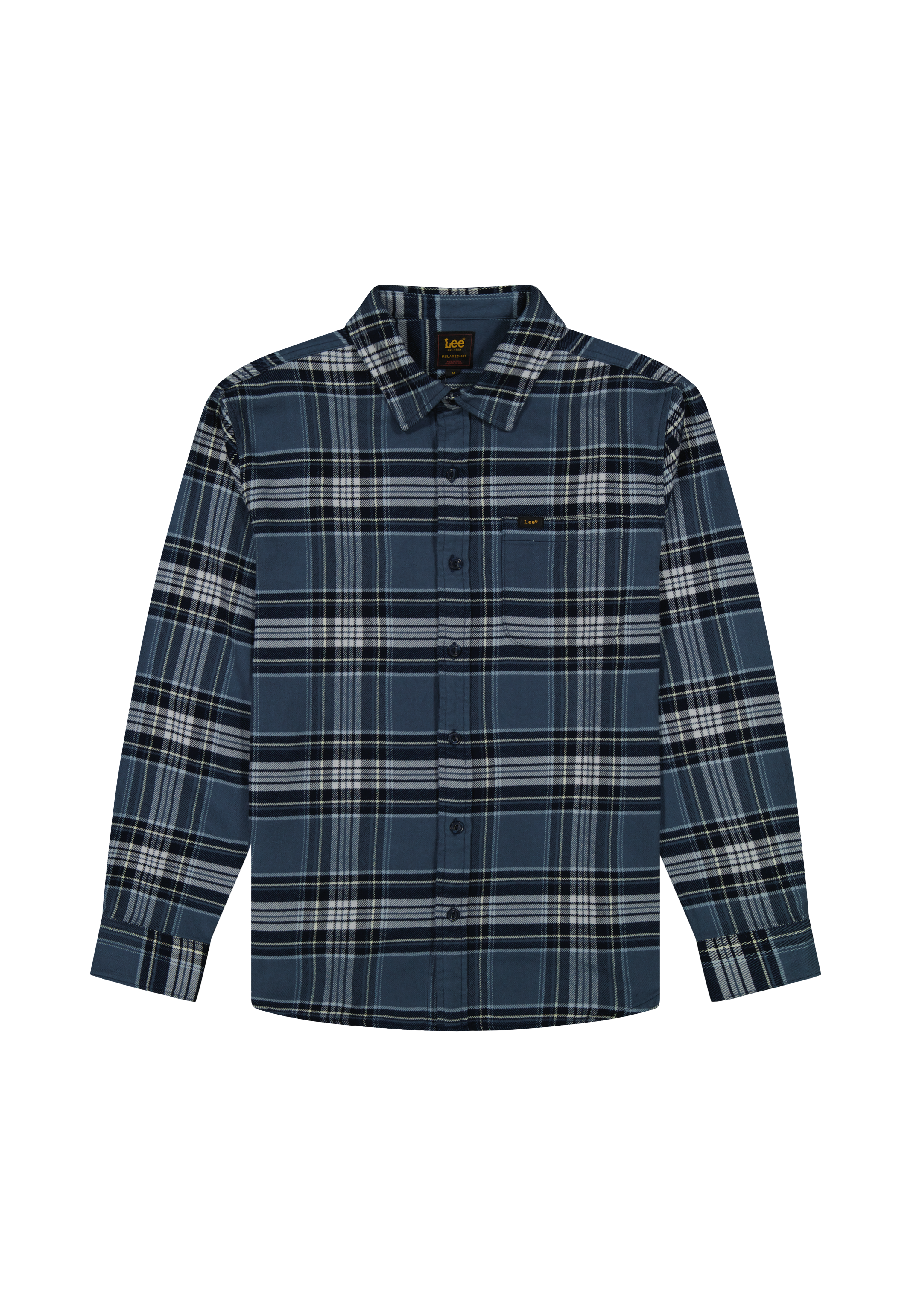 Chemise Mercantile en plaid bleu vintage