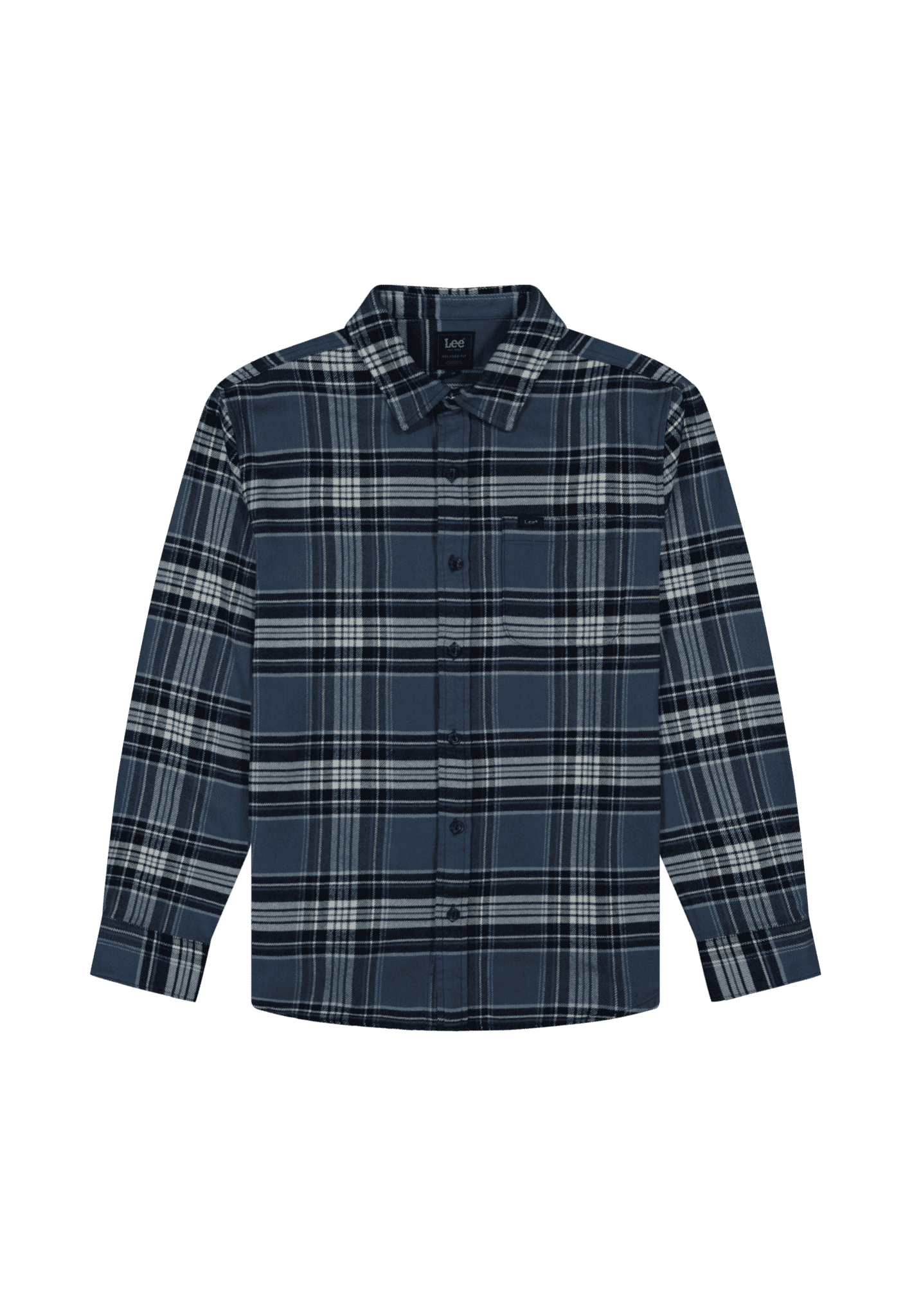 Chemise Mercantile en plaid bleu vintage