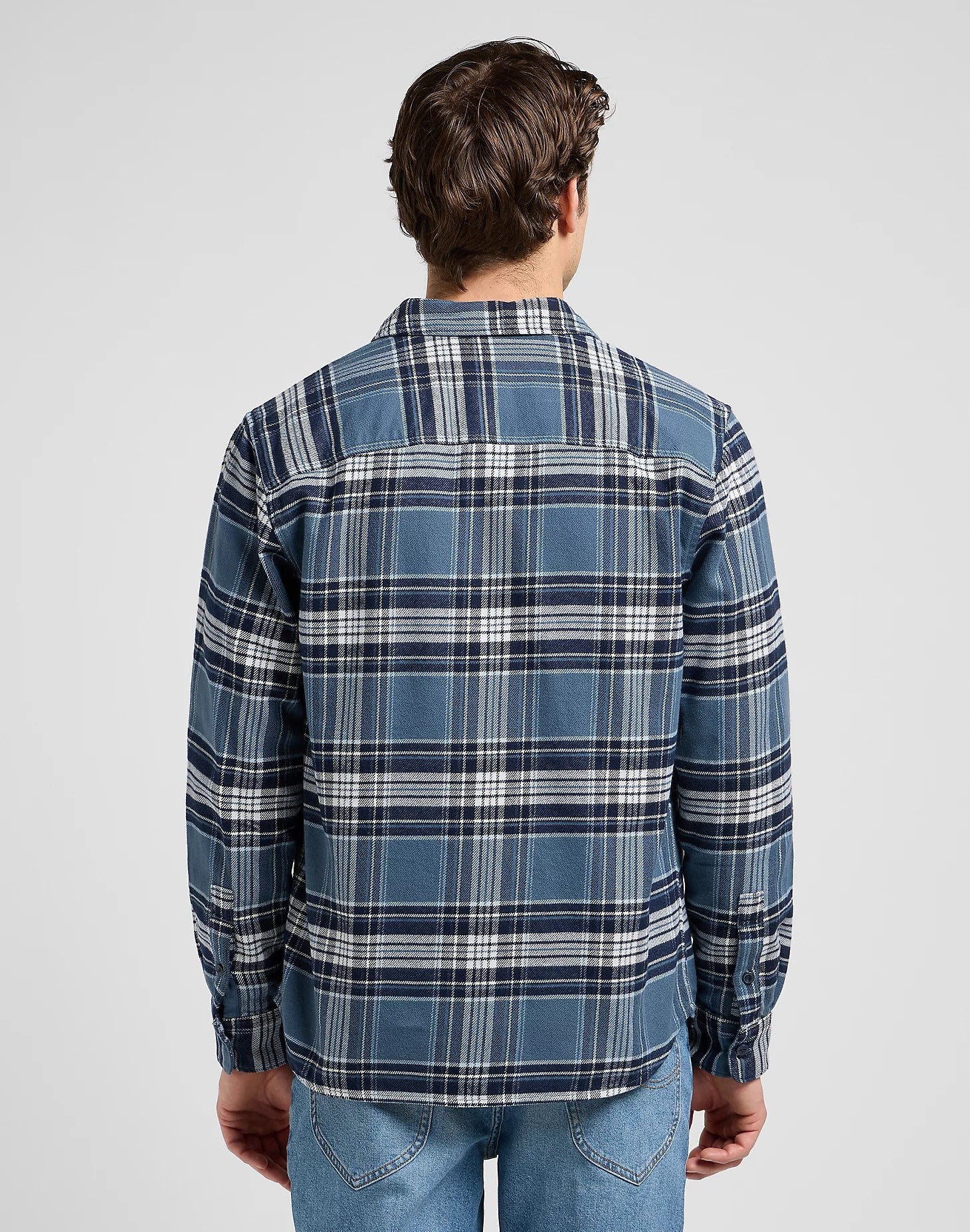 Chemise Mercantile en plaid bleu vintage