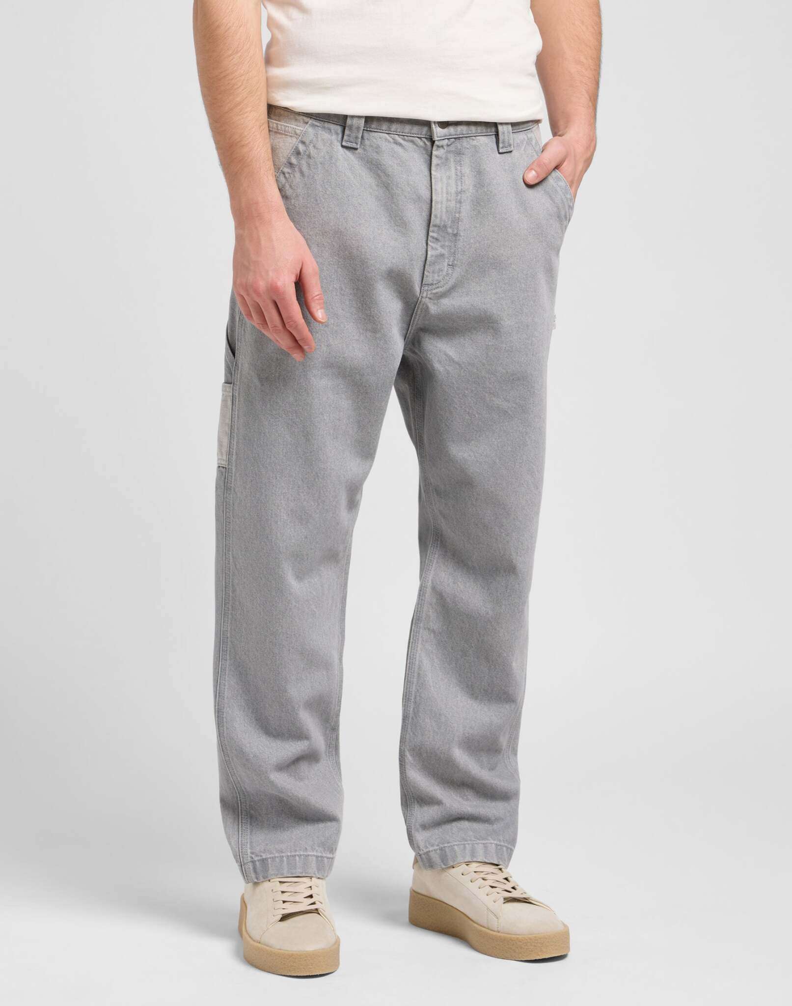 Slouchy Str Carpenter en Gemini Grey Jeans Lee