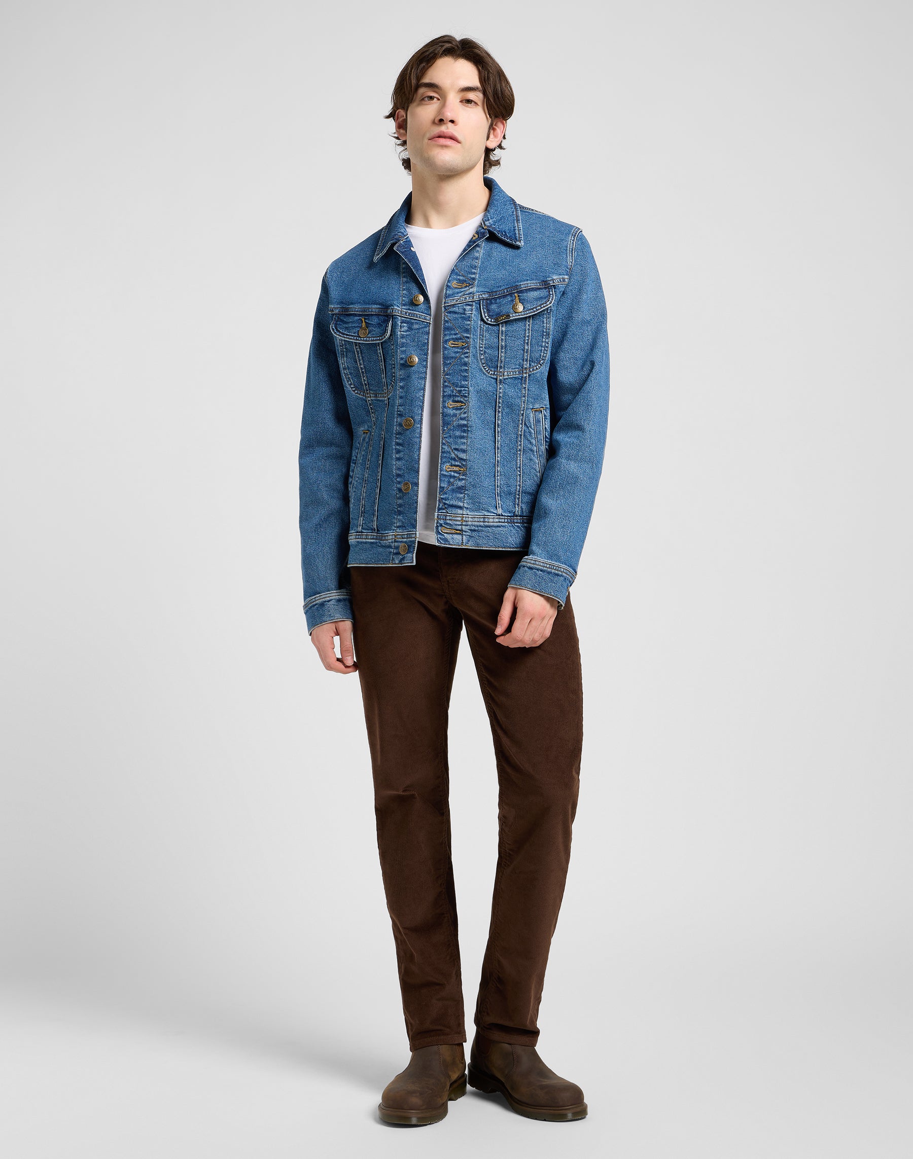 Daren Zip Fly in Arabica Pantalon Lee