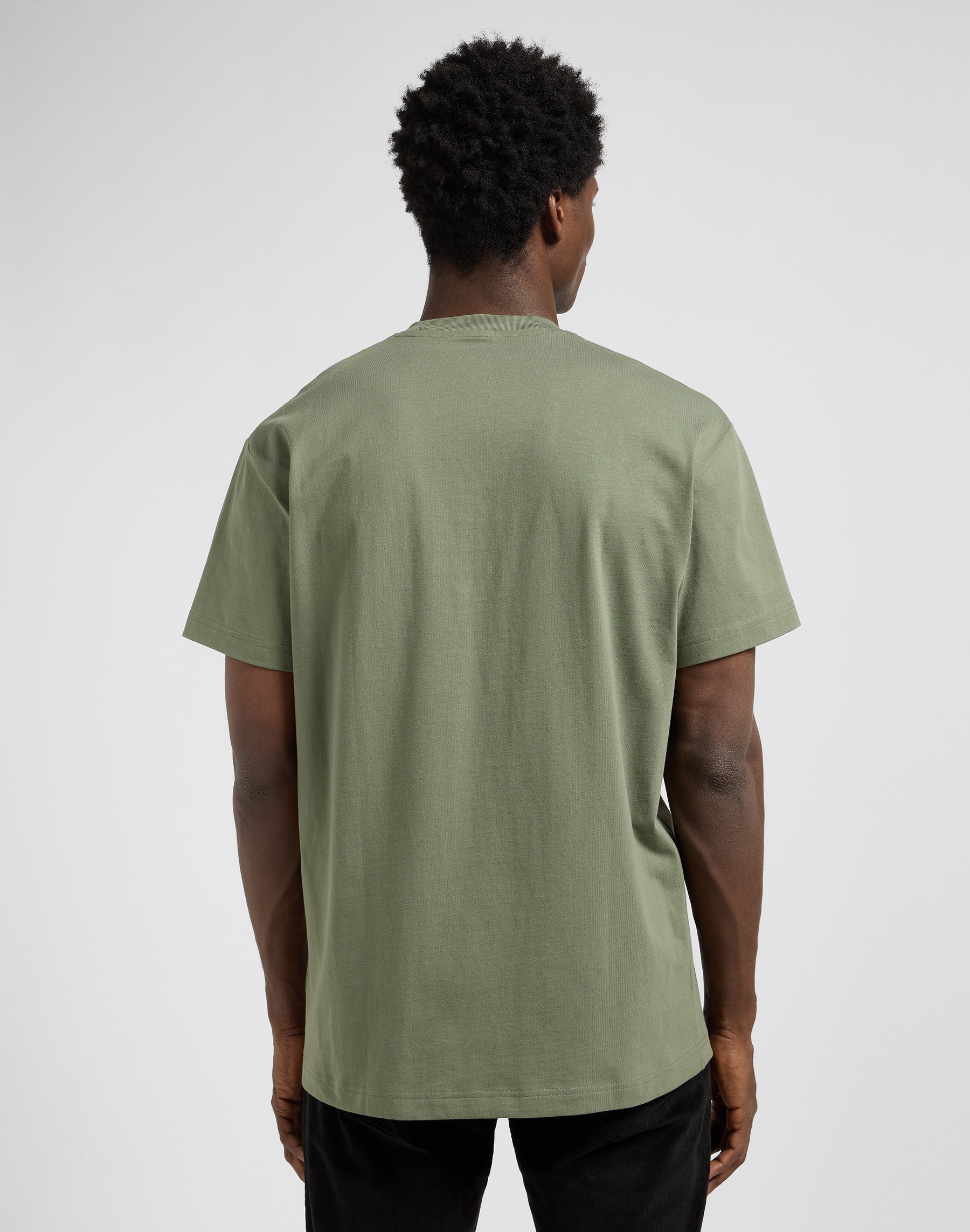 Elevated Ess Logo Tee in Olive Stone T-shirts Lee
