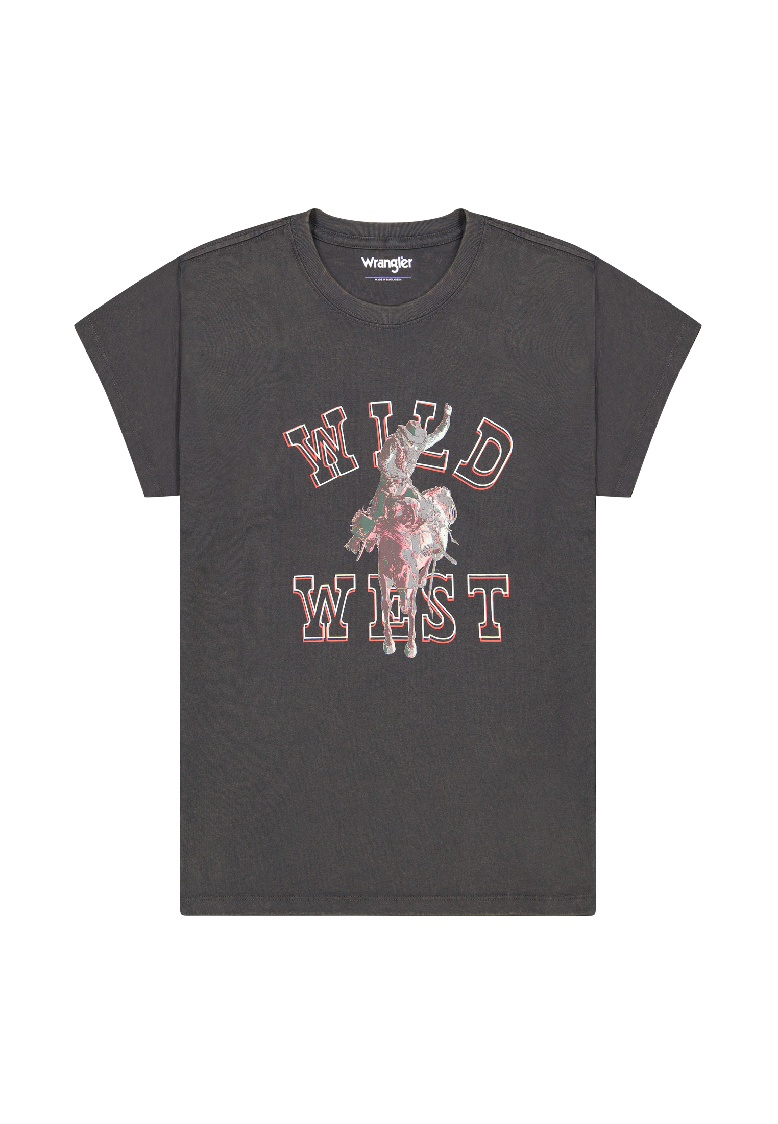 Shrunken Band Tee in Faded Black T-shirts Wrangler