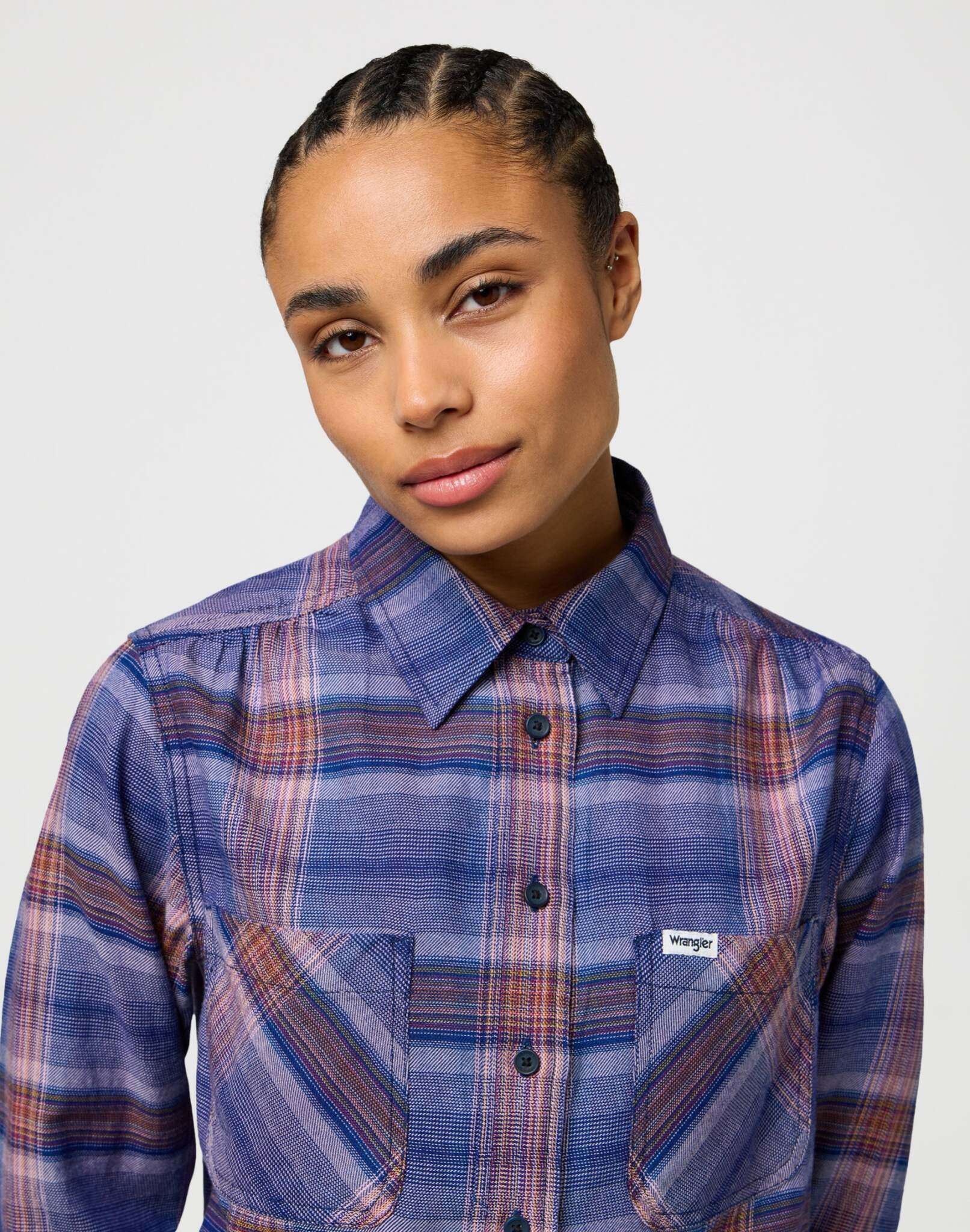 Femme Western Shirt in Earth Red Chemises Wrangler