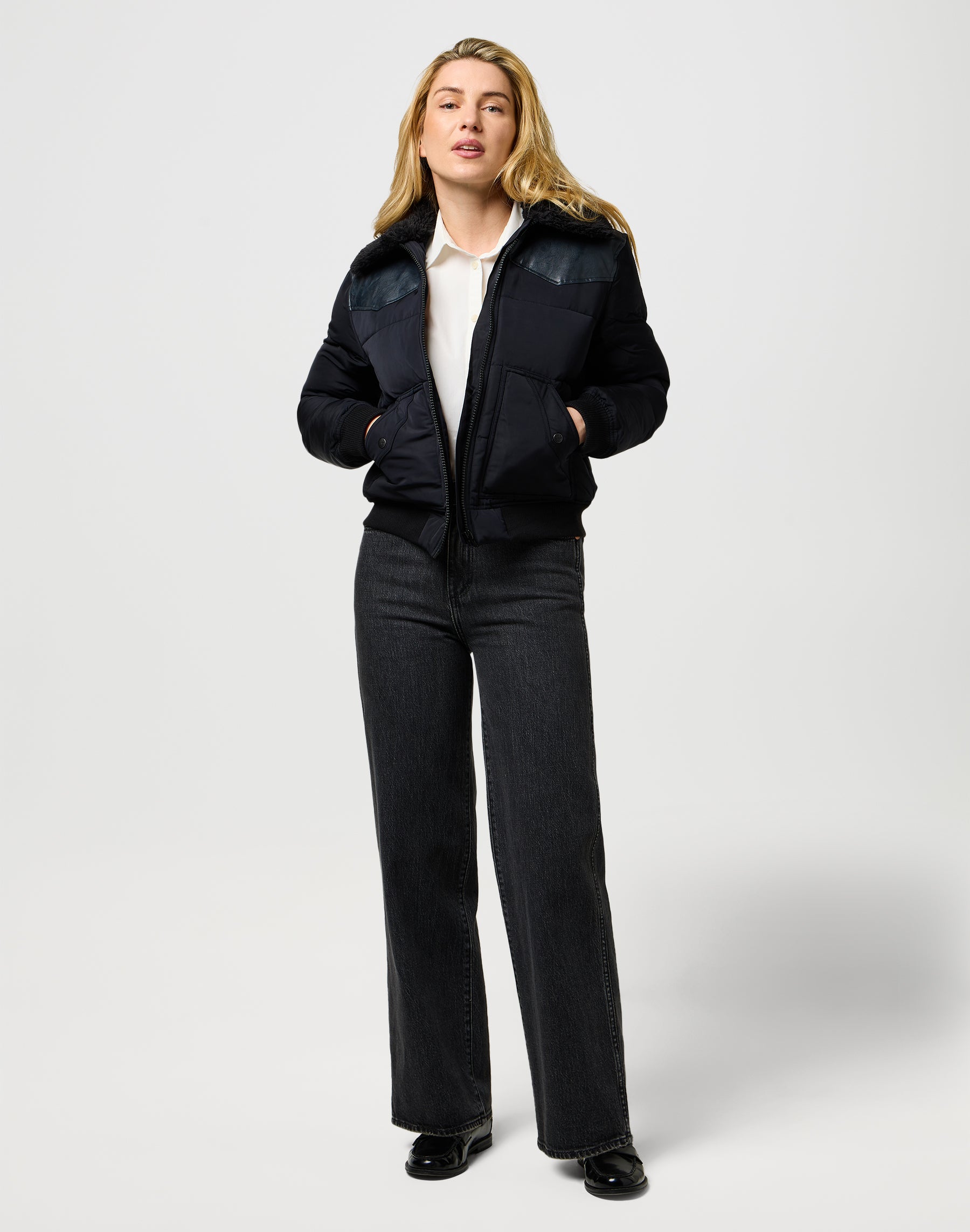 Western Tampons en noir Vestes Wrangler