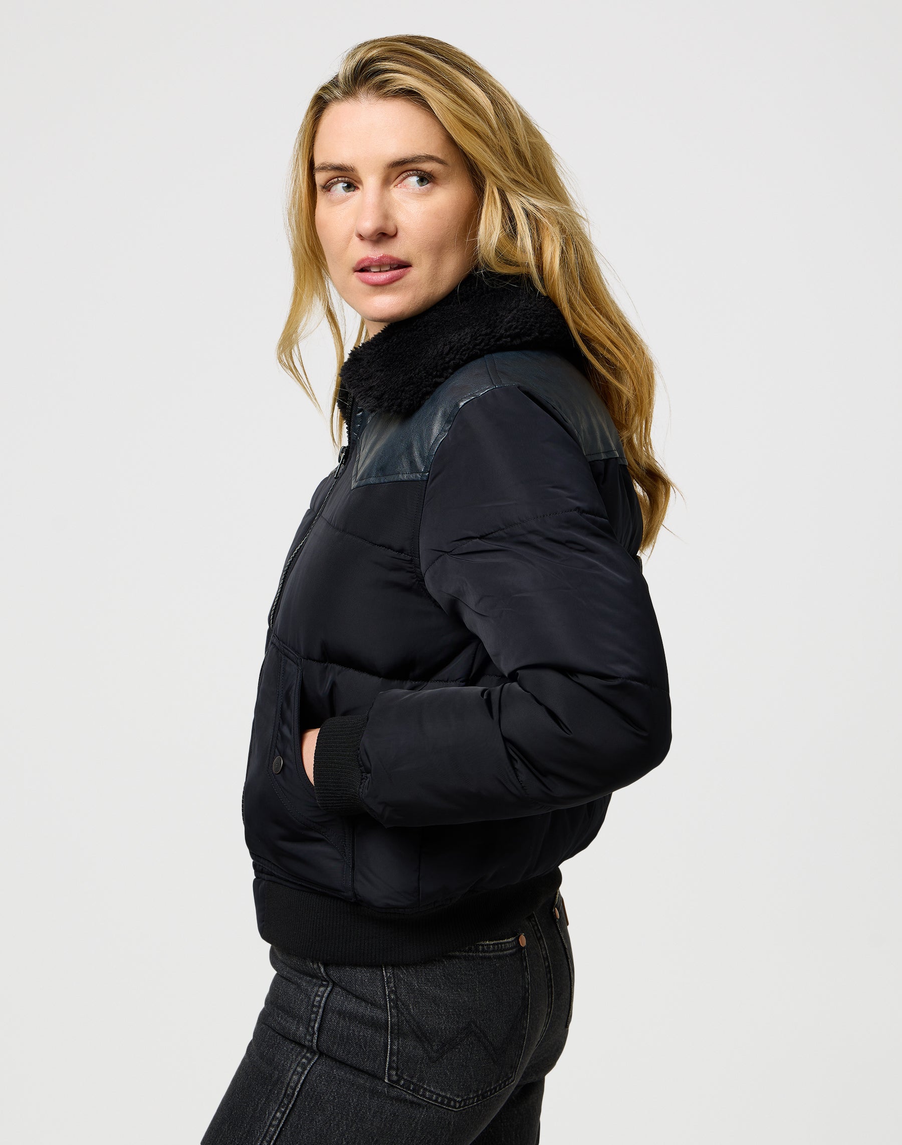 Western Tampons en noir Vestes Wrangler