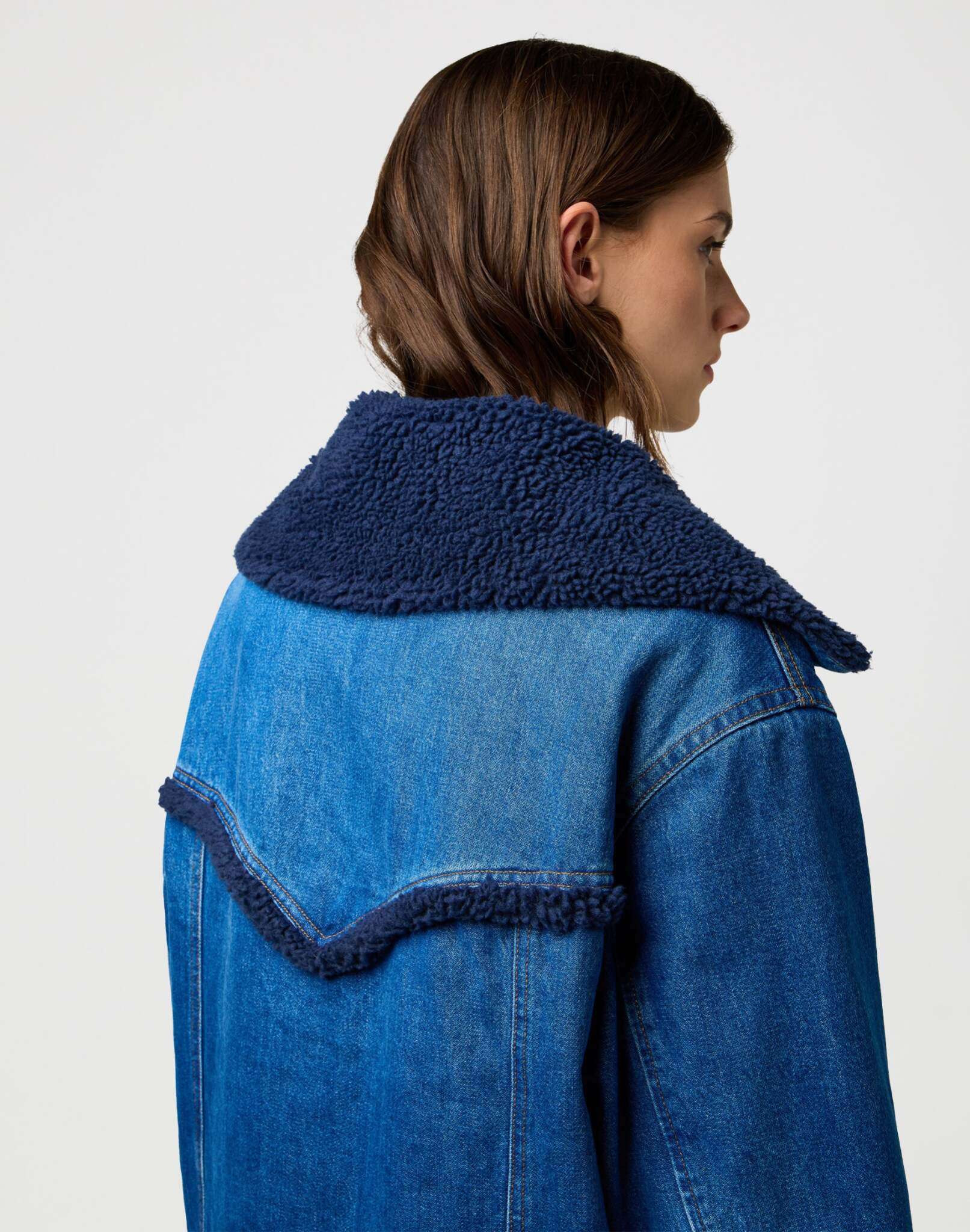 Wrange Coat in Sparkle Blue Vestes Wrangler