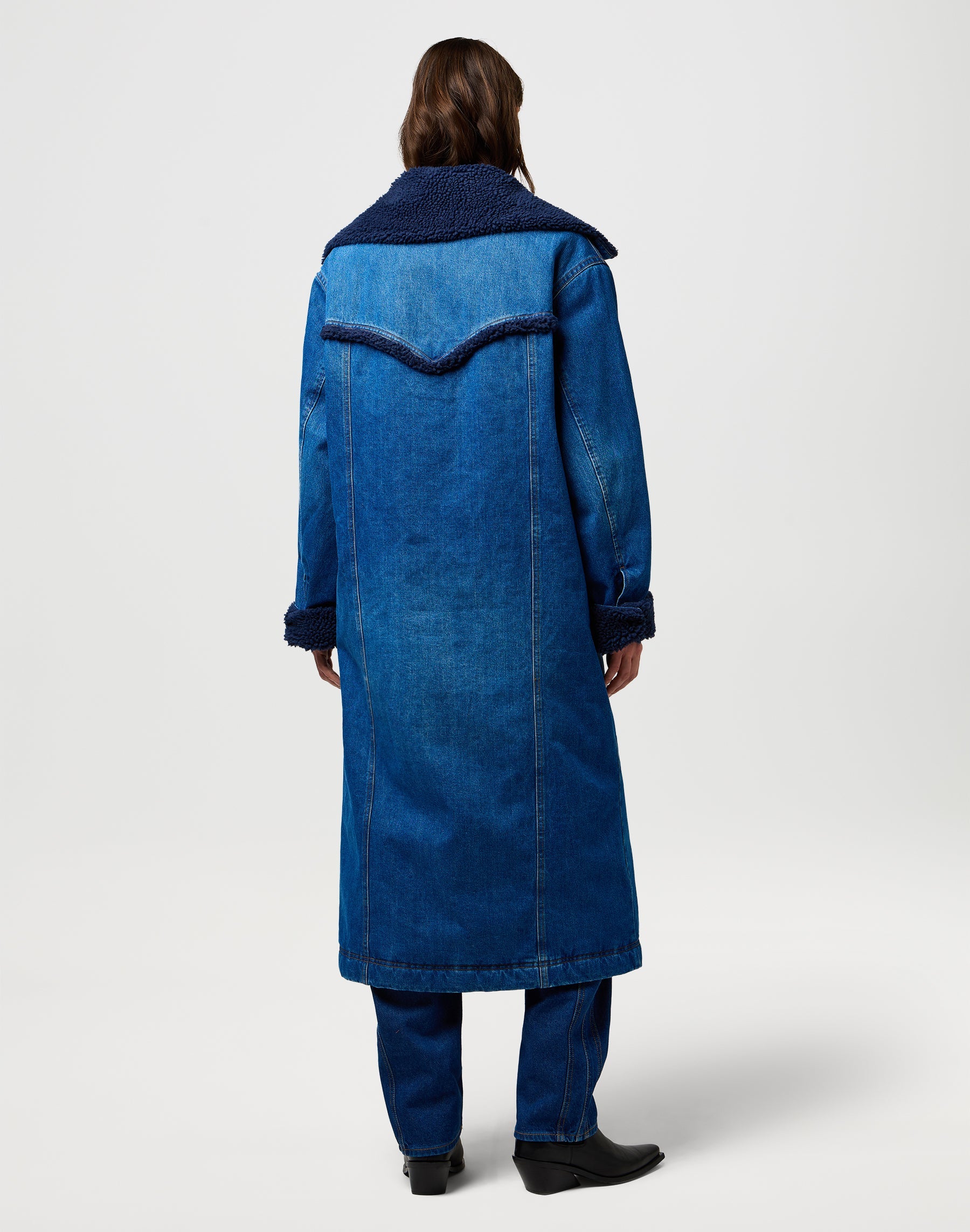 Wrange Coat in Sparkle Blue Vestes Wrangler