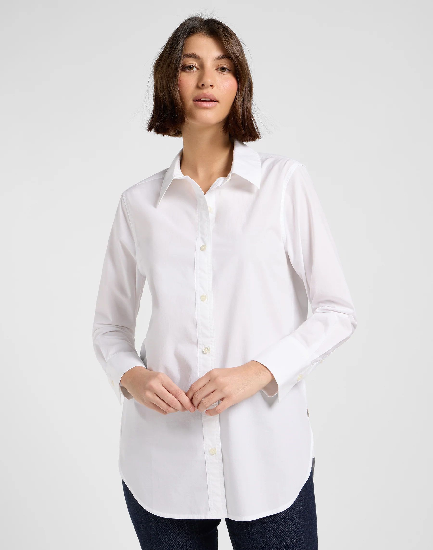 Classic Shirt in Bright White Chemises Lee