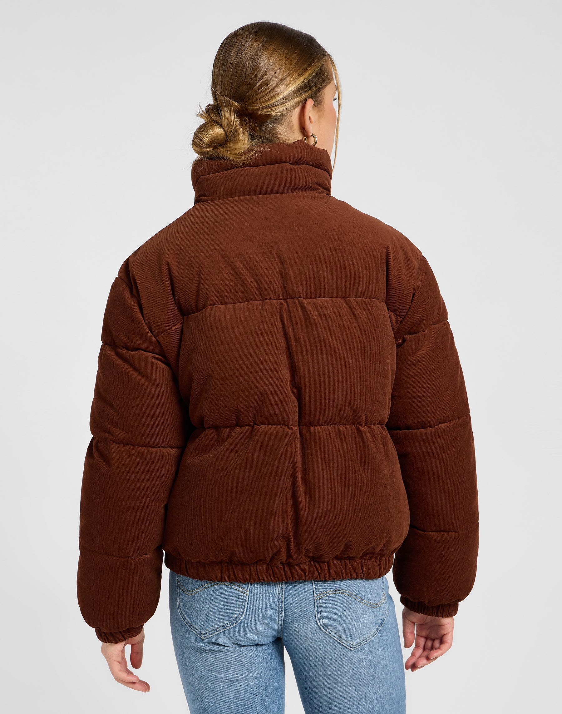 Rider Puffer Jacket in Luxe Brown Vestes Lee