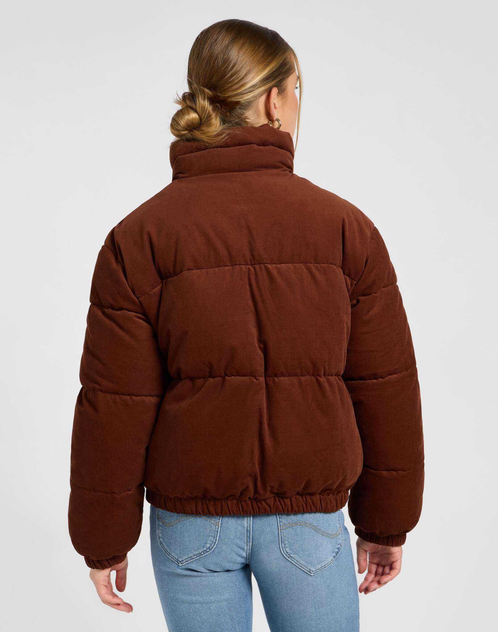 Rider Puffer Jacket in Luxe Brown Vestes Lee