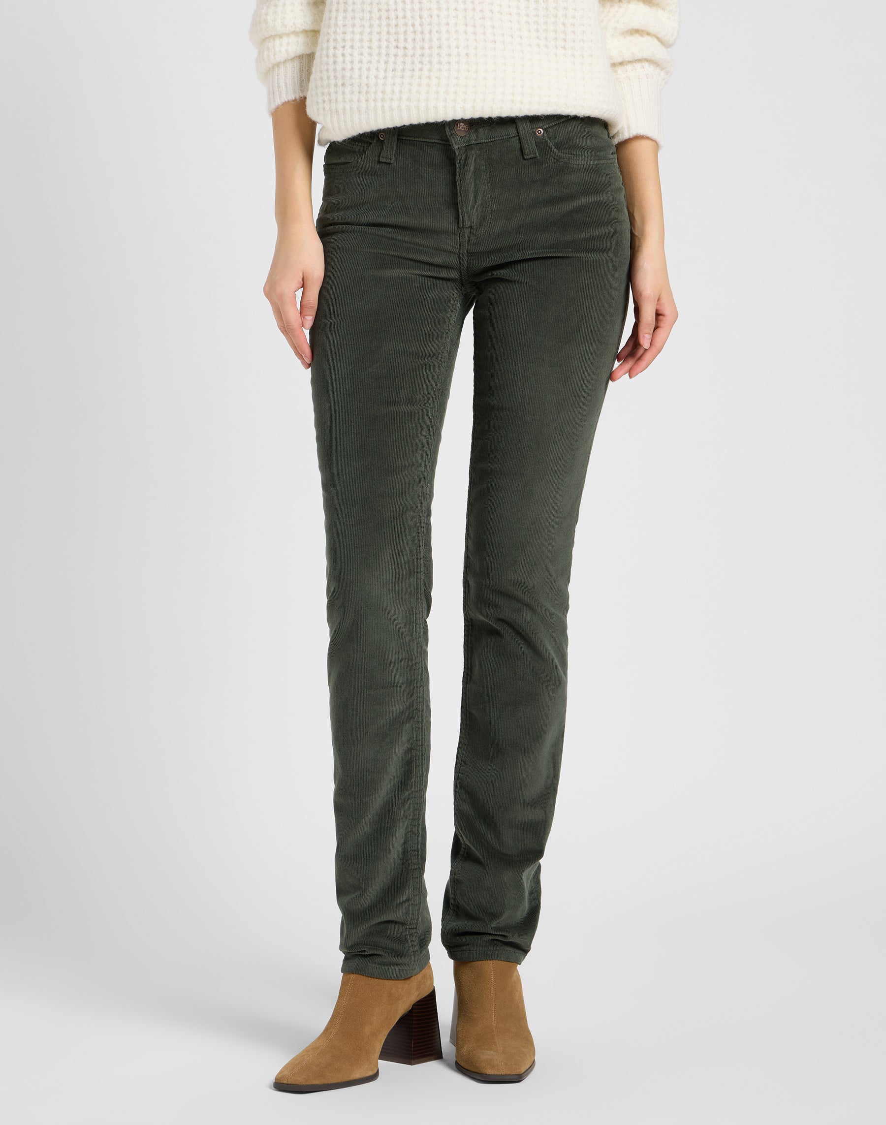 Marion en Olive Gray Pantalon Lee