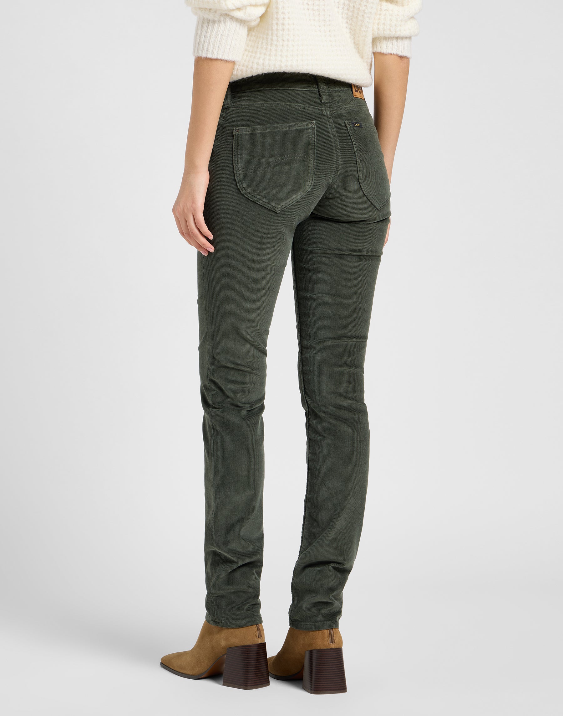 Marion en Olive Gray Pantalon Lee