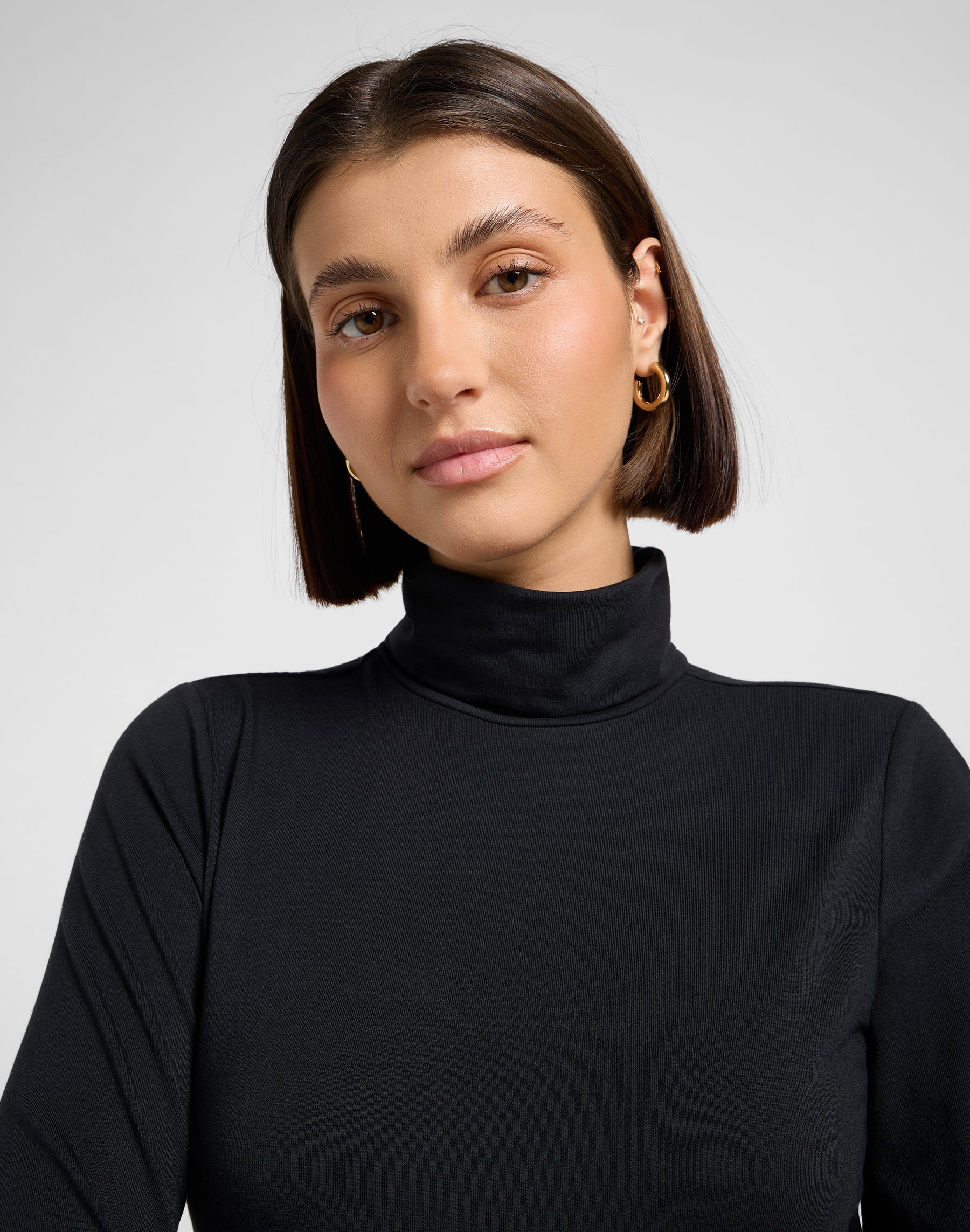Ls Turtle Neck in Unionall Black T-shirts Lee