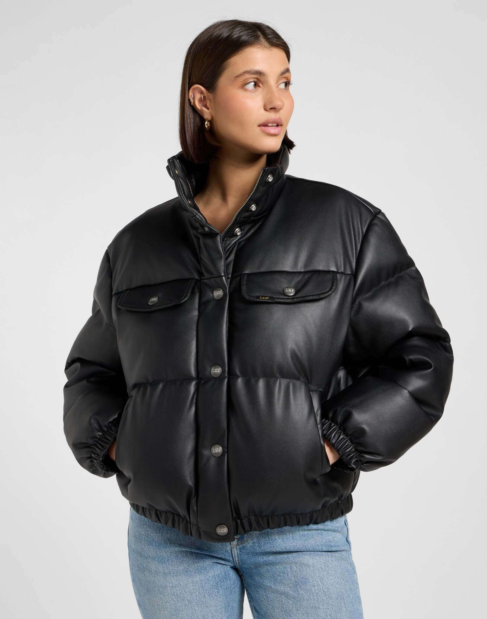 Rider Puffer Jacket in Unionall Black Vestes Lee
