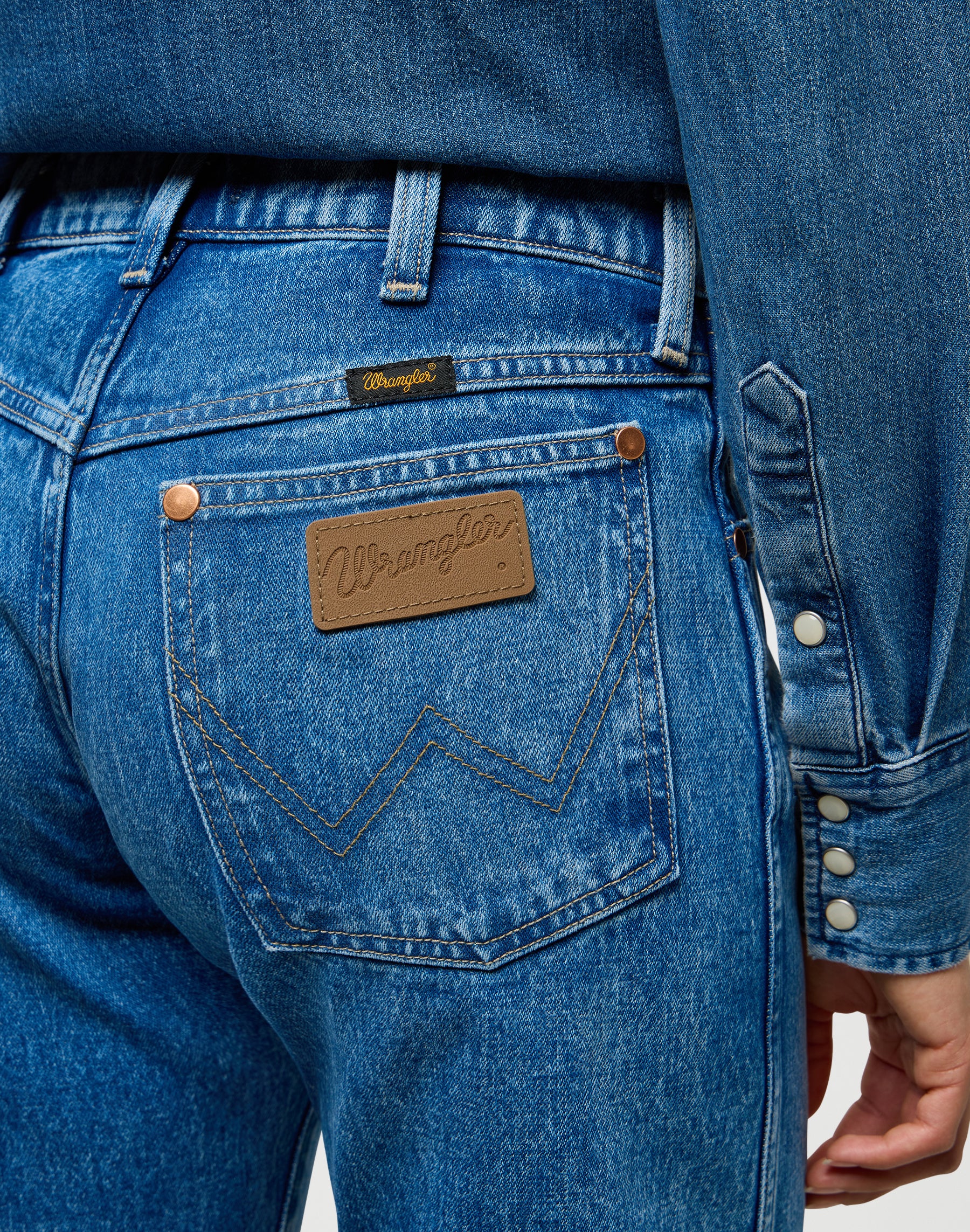 Jean cowboy Low Rise en jean Lasso Lagoon Wrangler