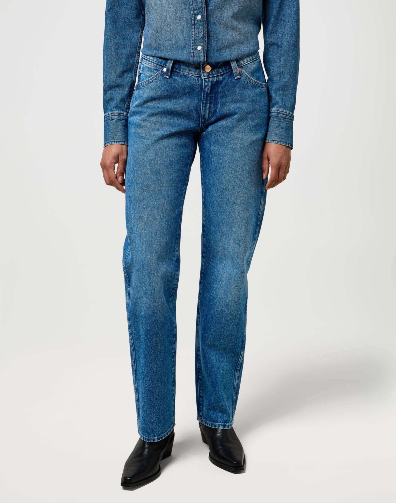 Jean cowboy Low Rise en jean Lasso Lagoon Wrangler