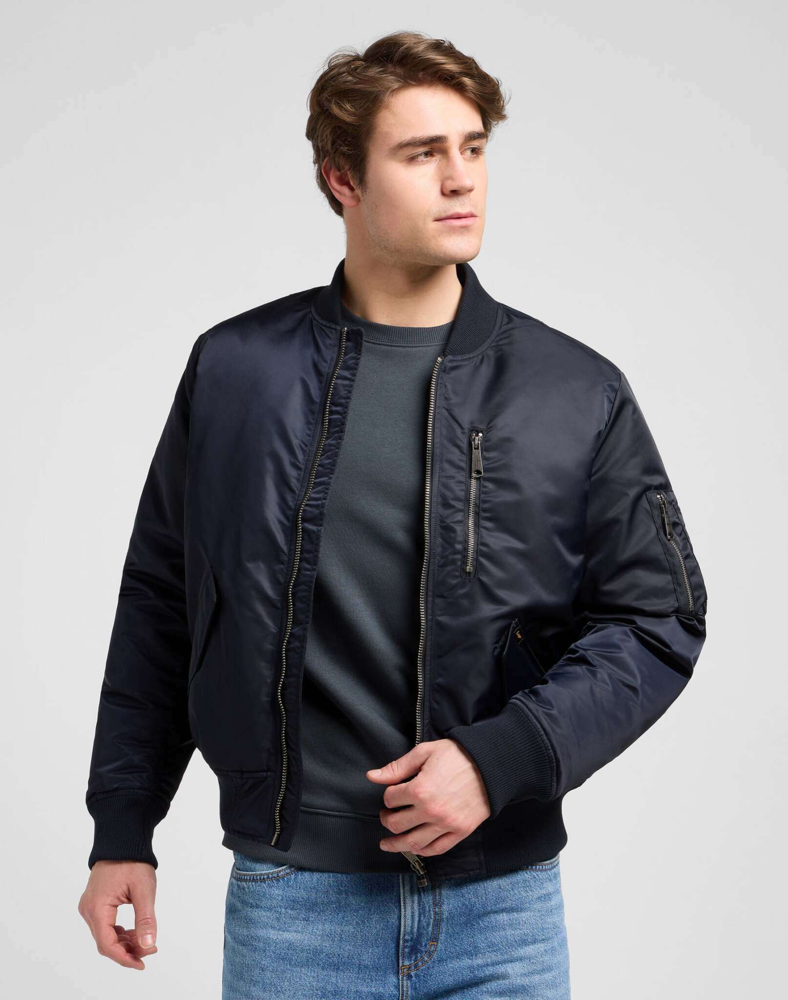 Bomber Jacket in Black Vestes Lee