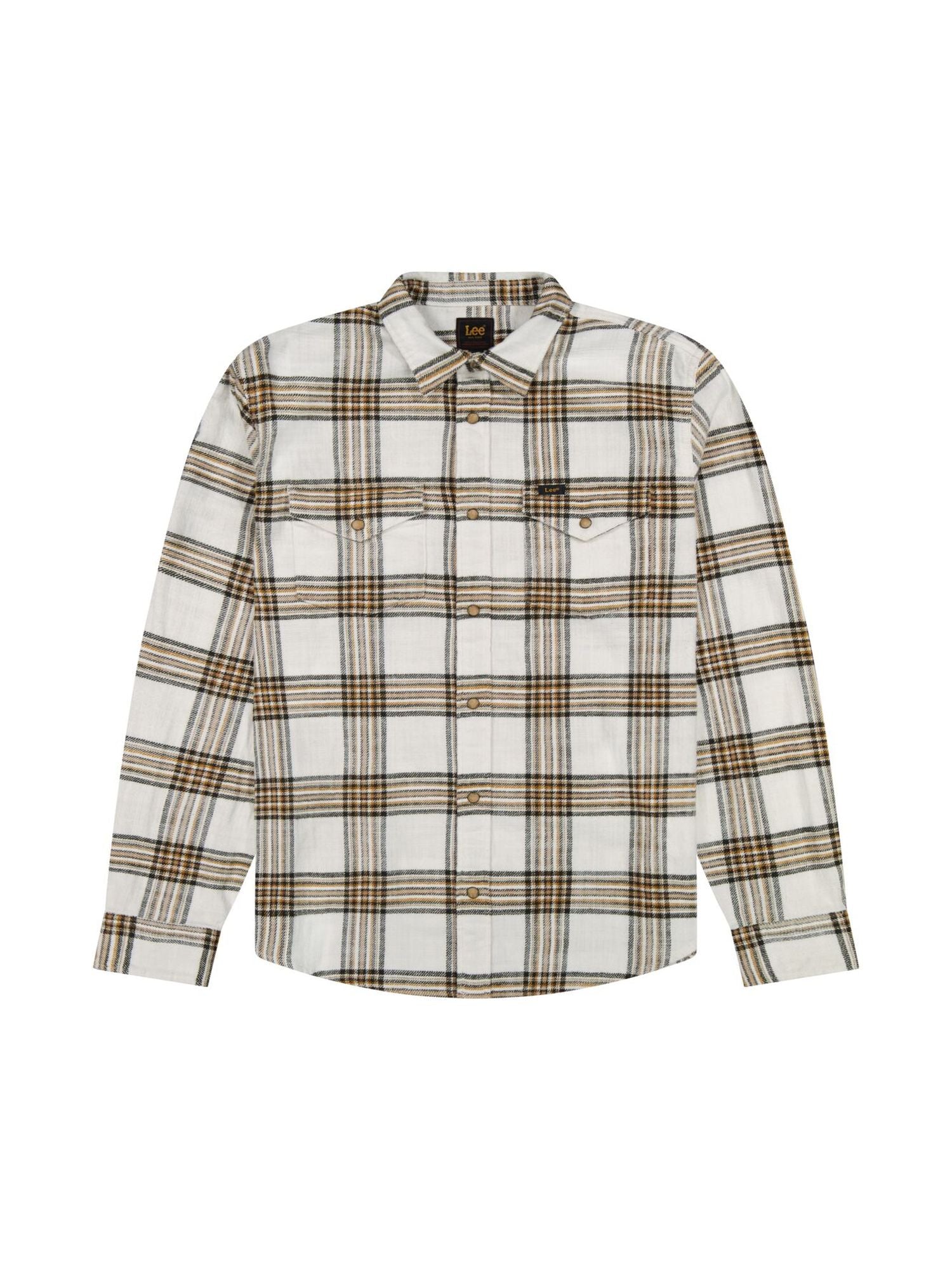 Chemise Clean Western à carreaux d'écru