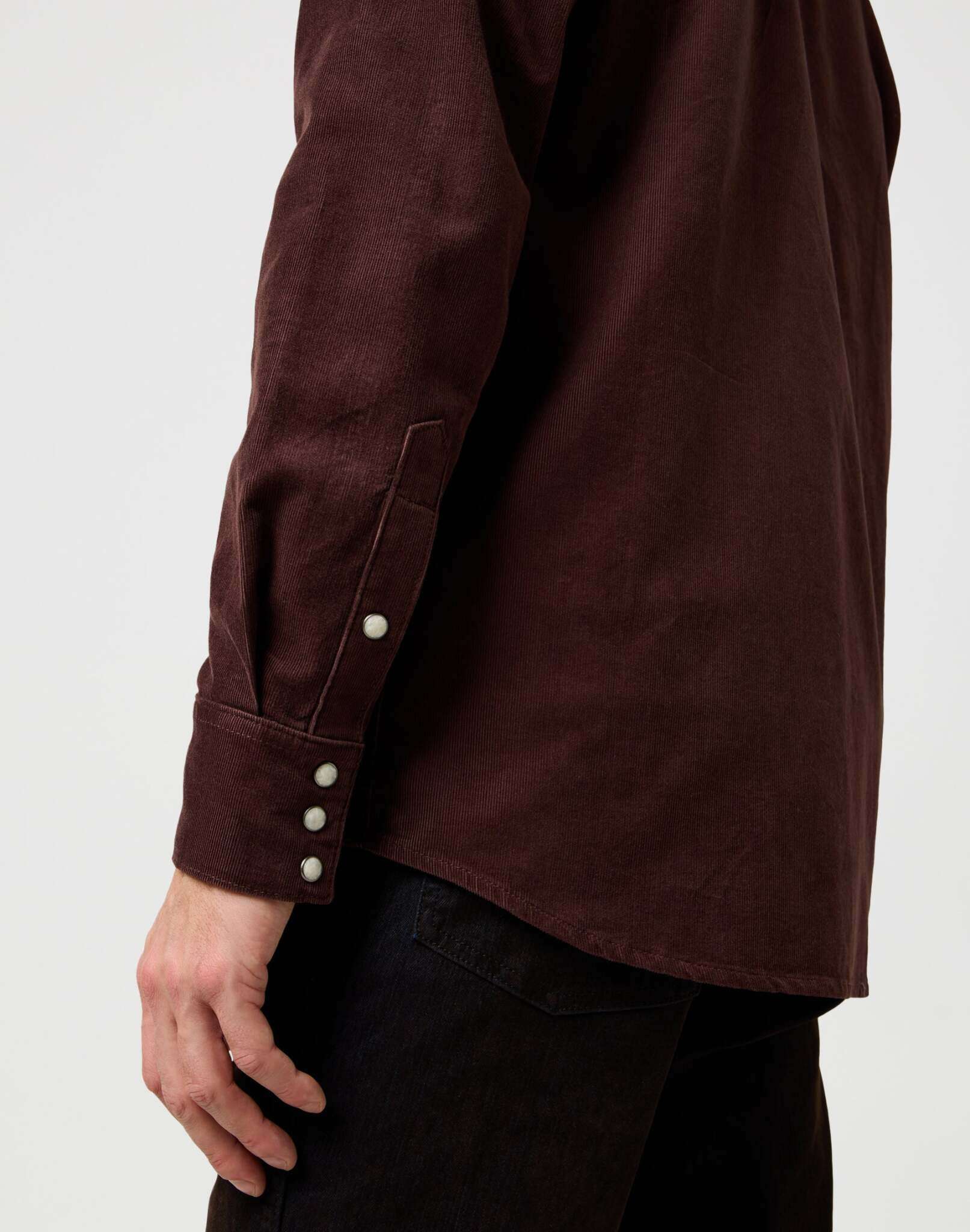 Chemise Western en velours côtelé in Mahogany Chemises Wrangler