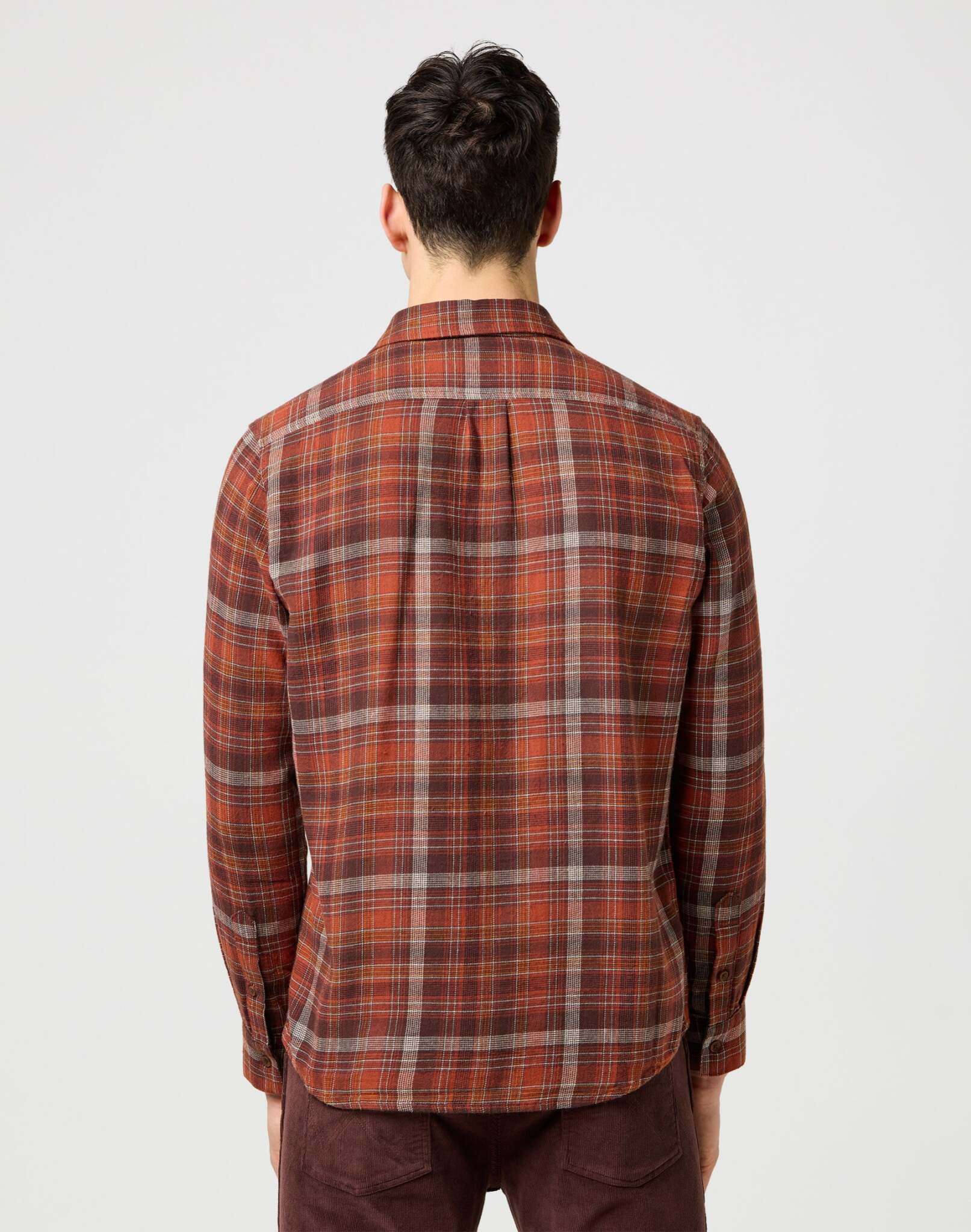 1 pt Flannel Shirt in Fired Brick Chemises Wrangler