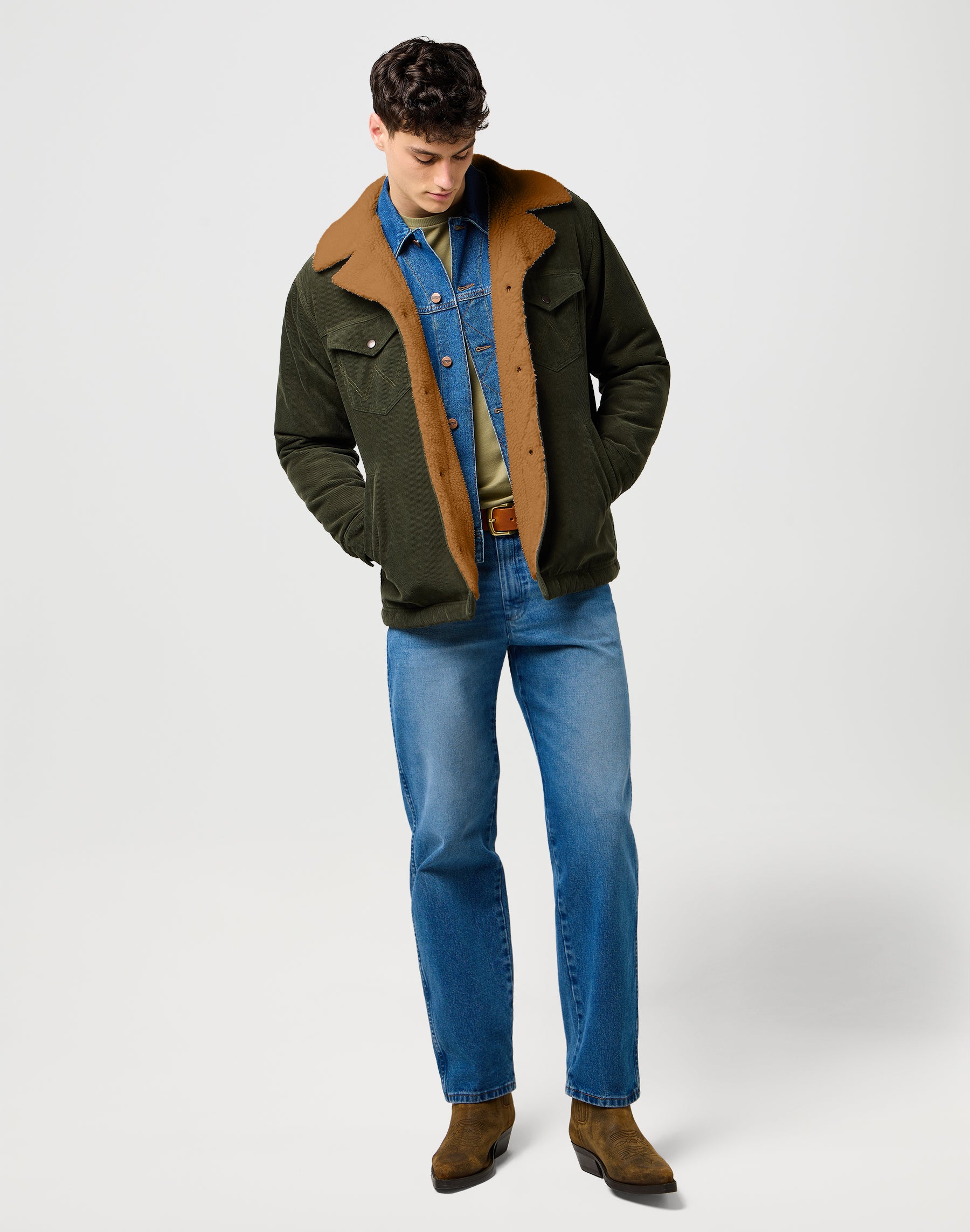 Wrange Coat in Forest Night Vestes Wrangler