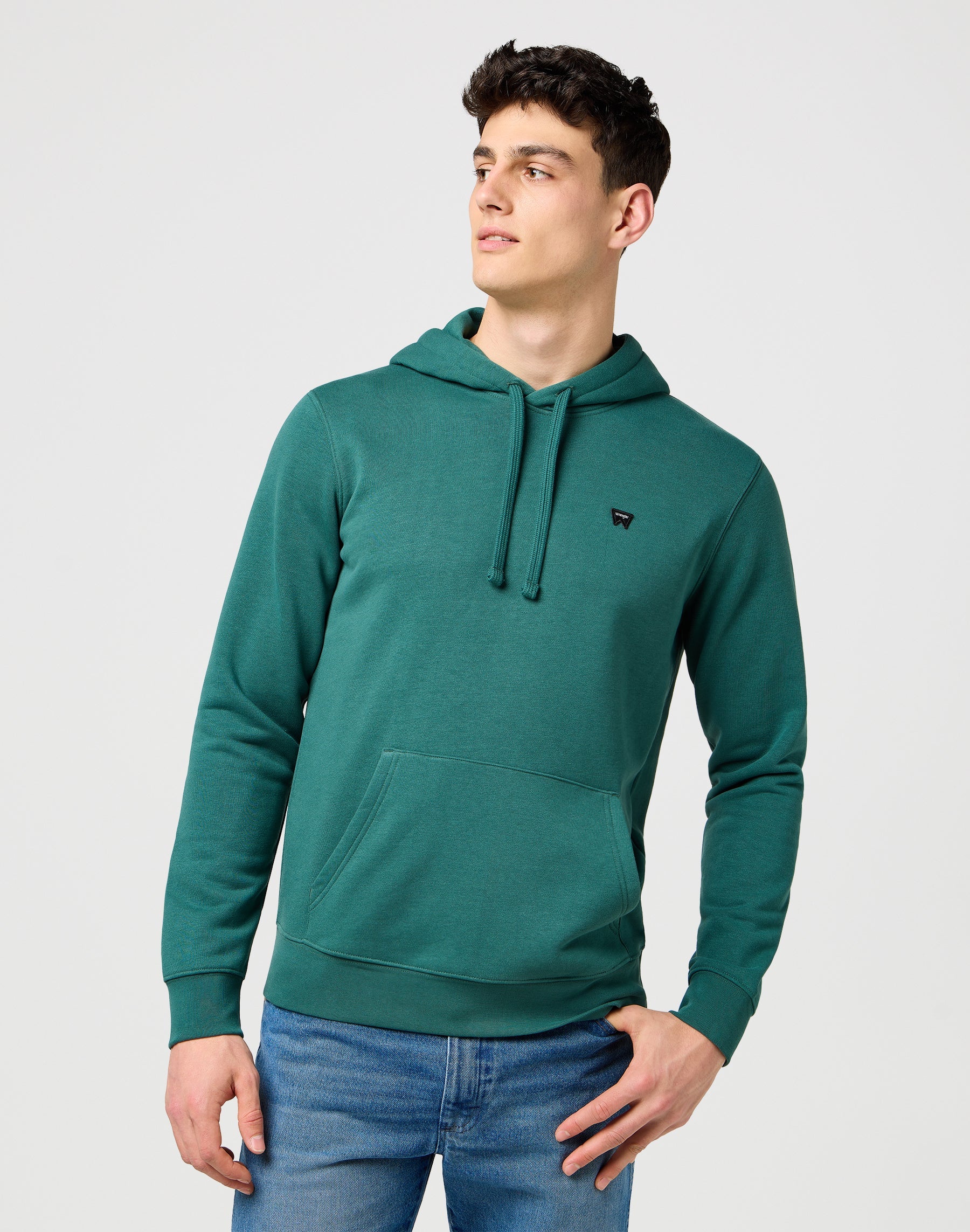 Sign Off Hoodie in Bistro Green Sweat à capuche Wrangler