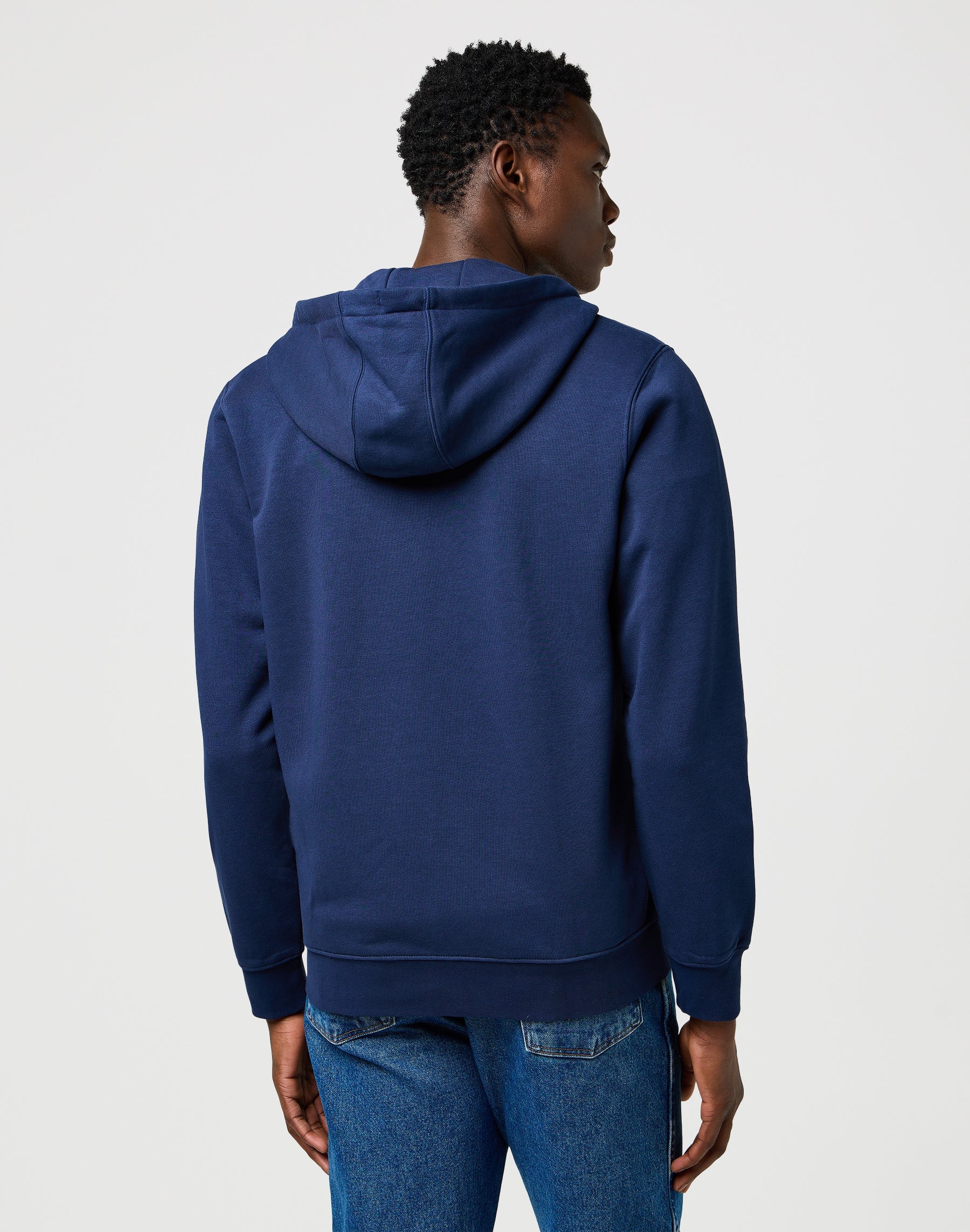 Sweat-shirt à capuche Graphic Zip in Navy Wrangler