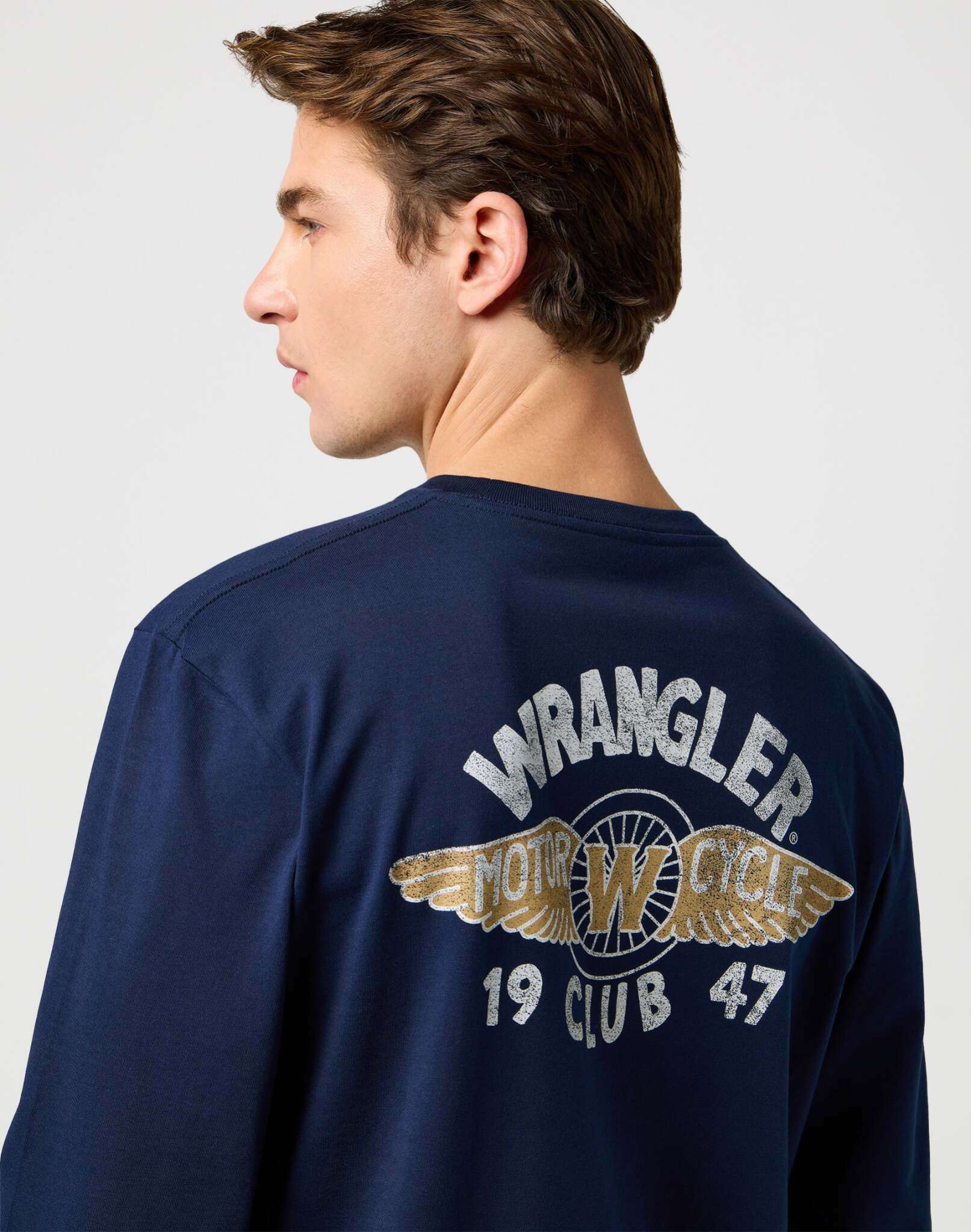 Ls Americana Tee in Navy T-shirts Wrangler