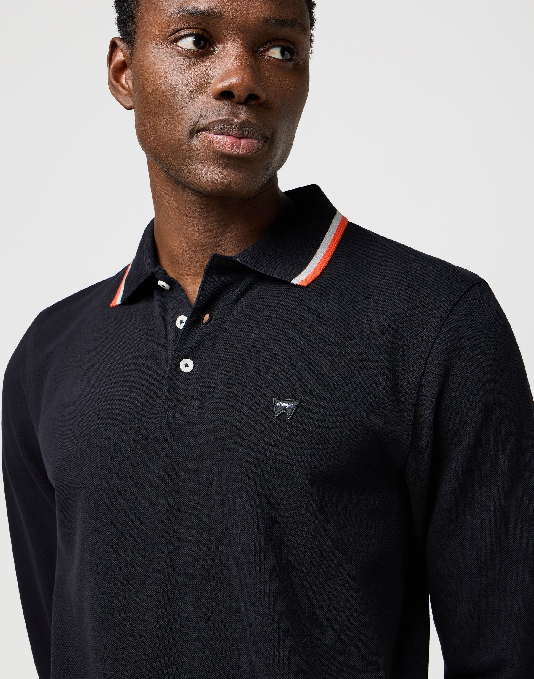 Ls Polo Shirt in Black T-shirts Wrangler