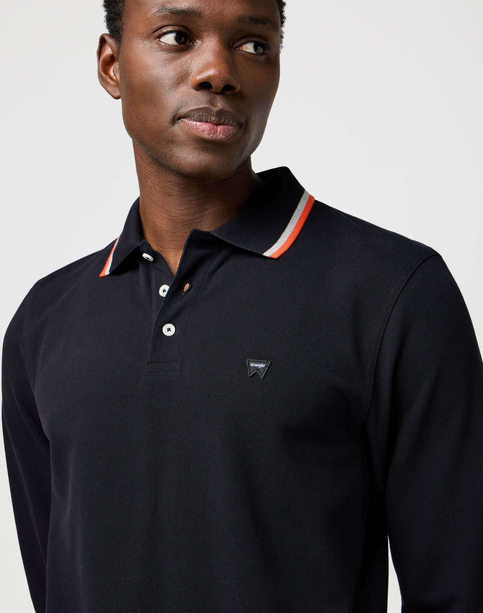 Ls Polo Shirt in Black T-shirts Wrangler