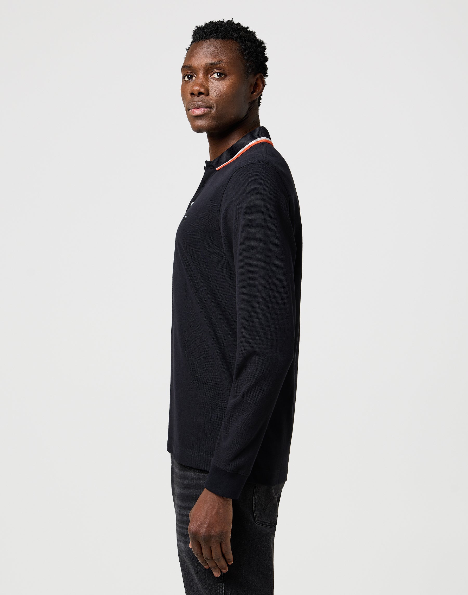 Ls Polo Shirt in Black T-shirts Wrangler