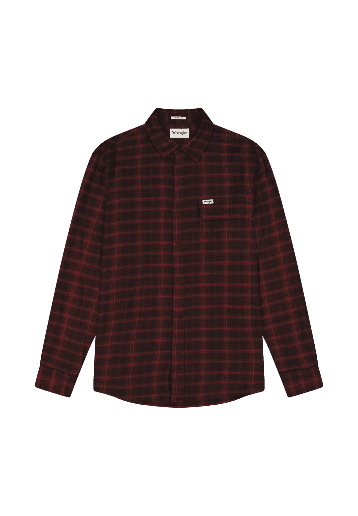 1 pt Flannel Shirt in Black Wine Chemises Wrangler