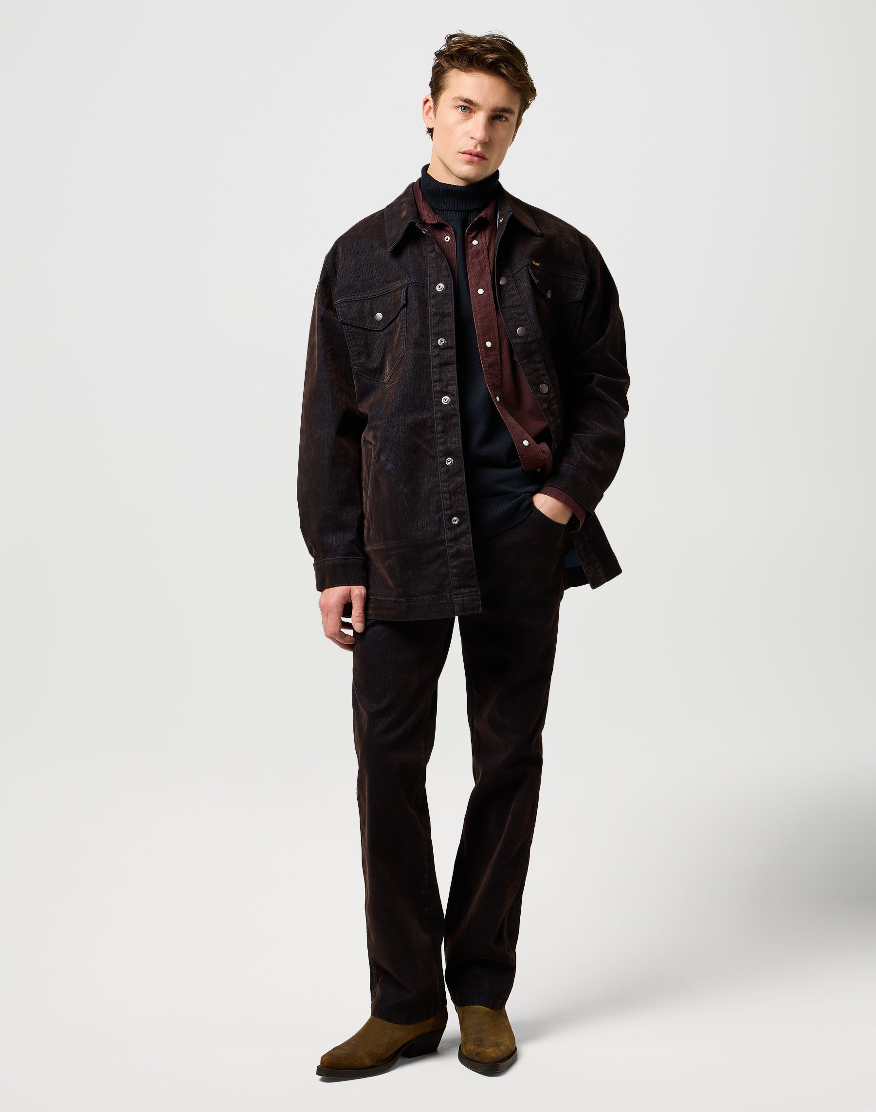 Turtleneck en noir Pull Wrangler