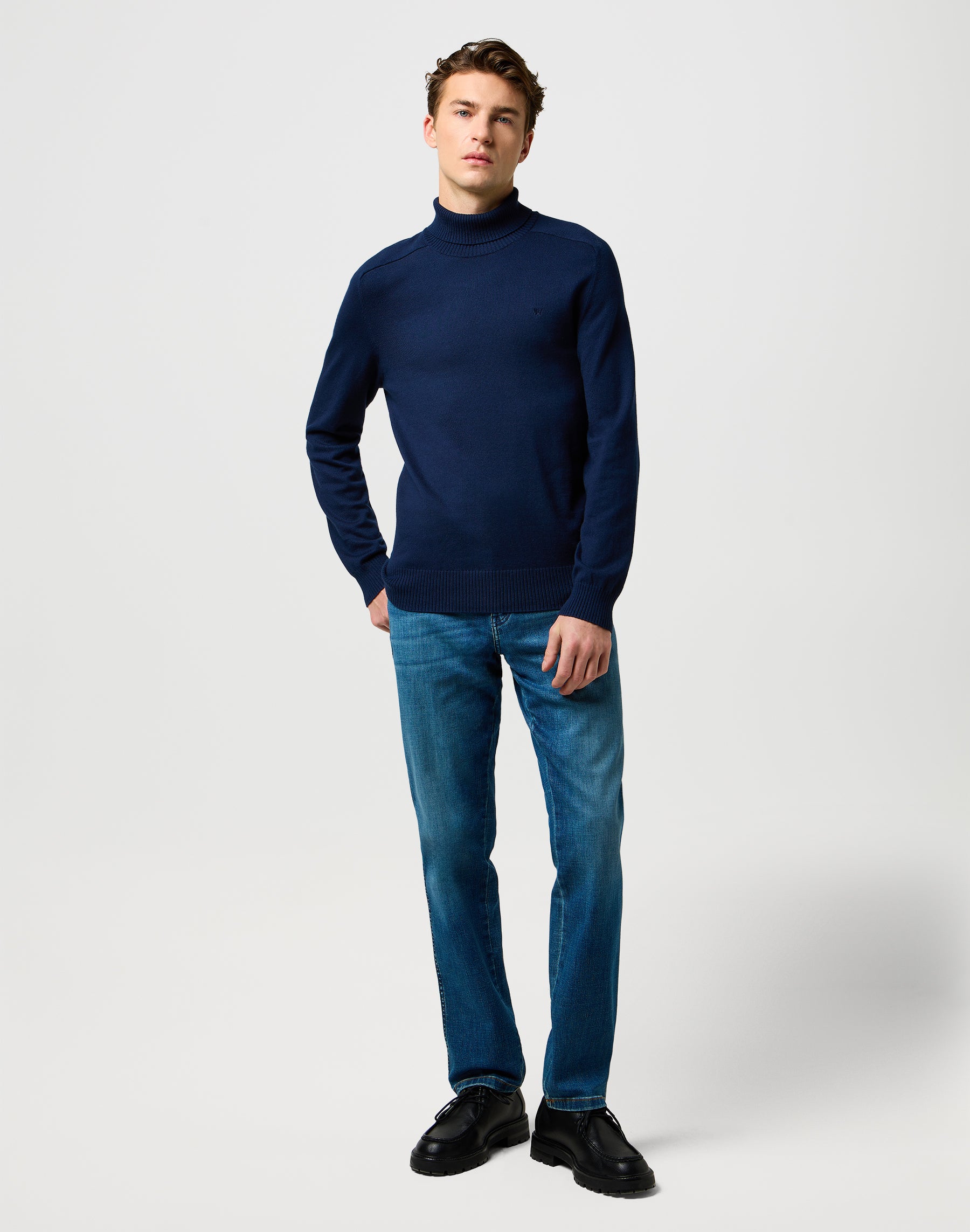 Turtleneck en bleu marine Pull Wrangler