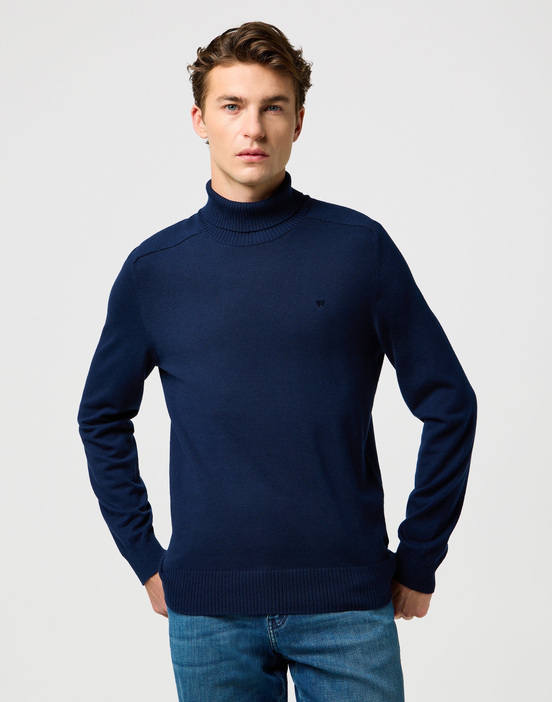 Turtleneck en bleu marine Pull Wrangler