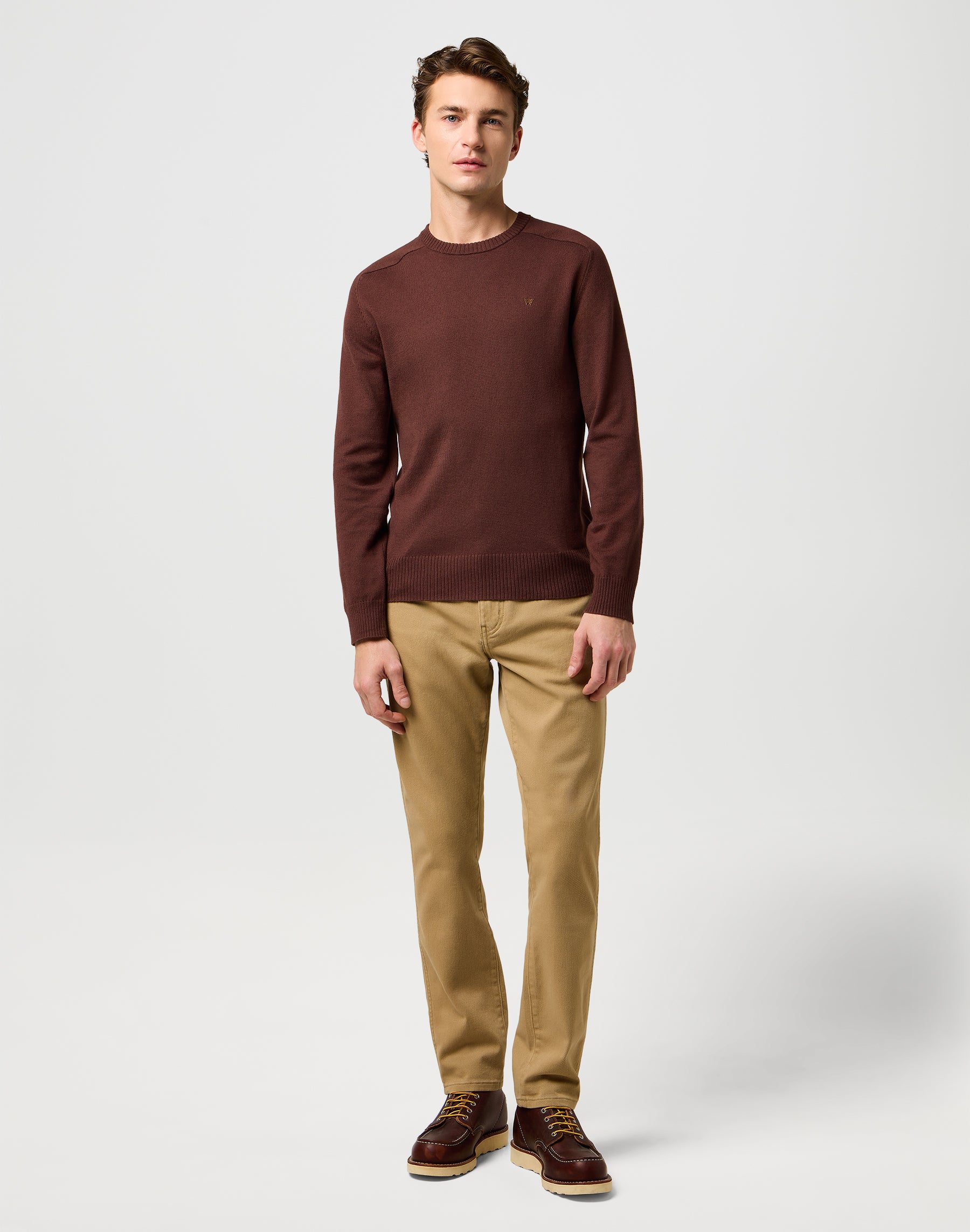 Pull tricoté en acajou Wrangler