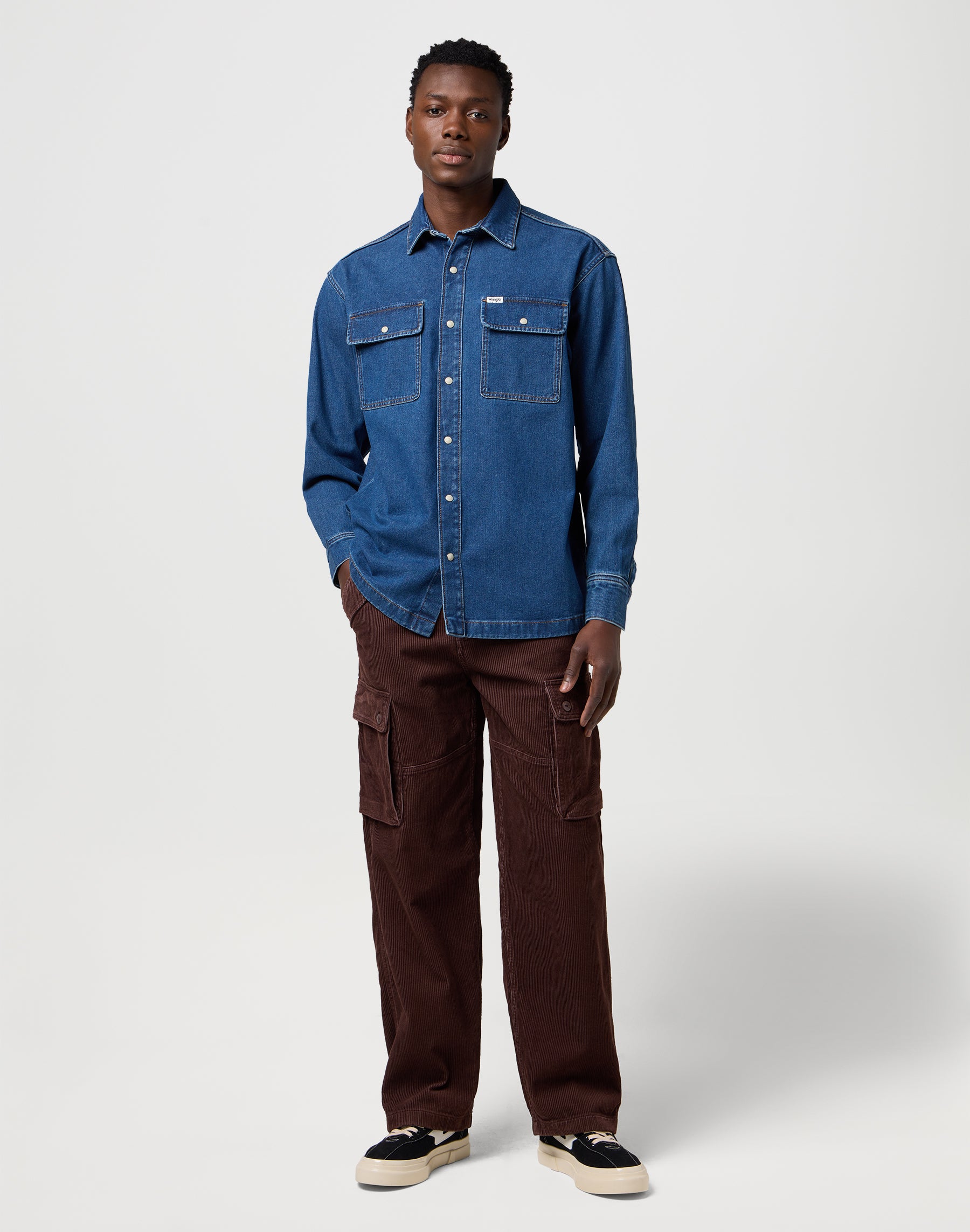 Survêtement en Retro Blue Chemises Wrangler