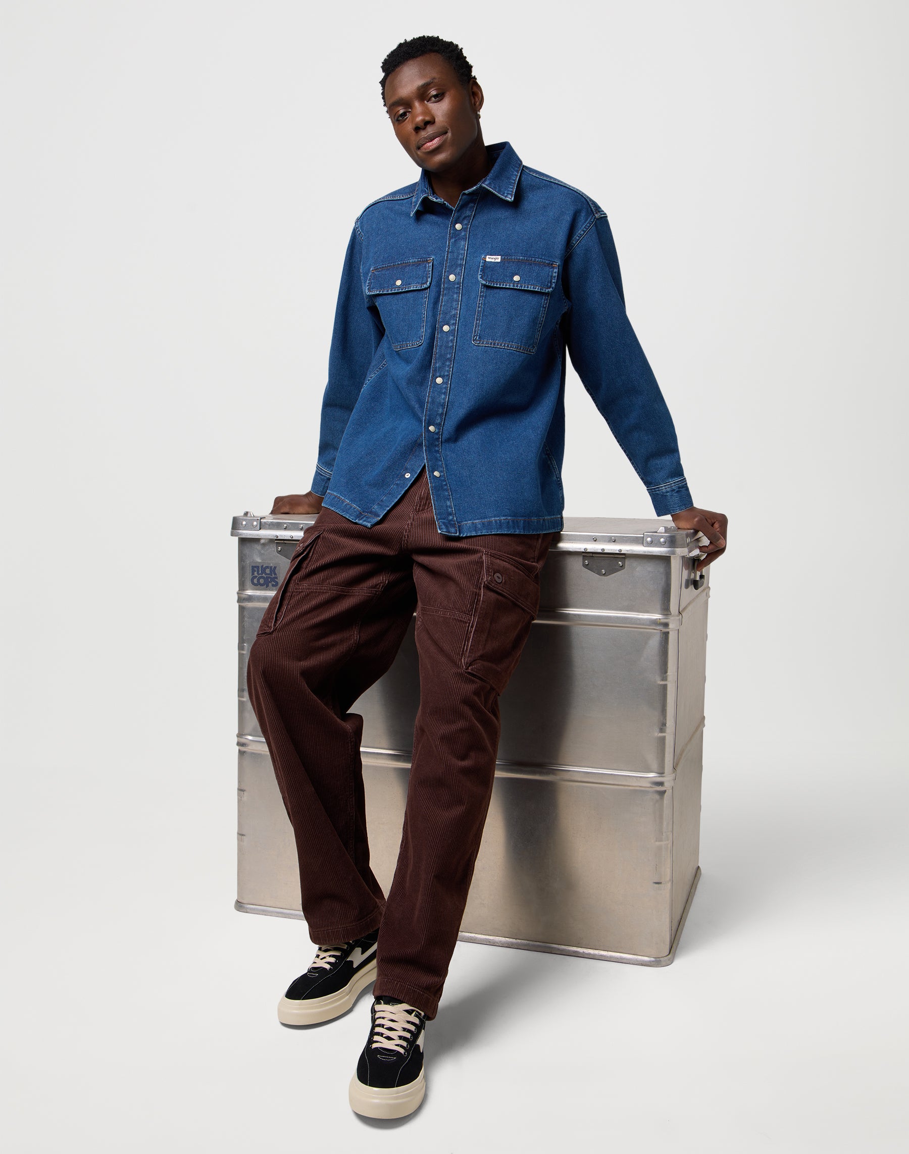 Survêtement en Retro Blue Chemises Wrangler