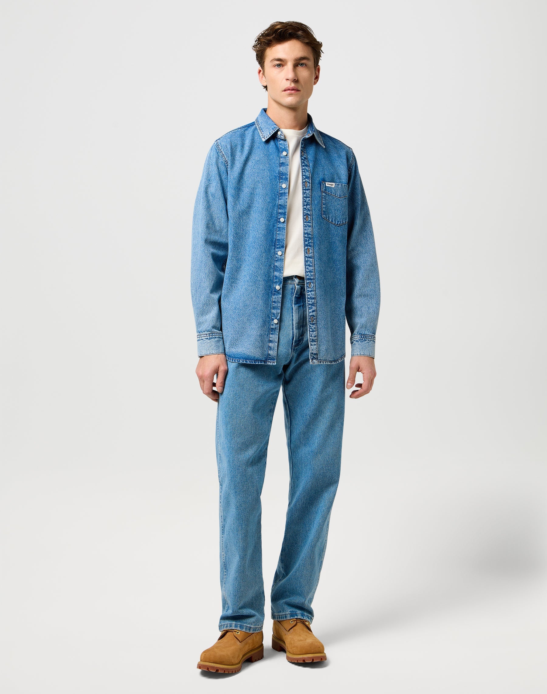 1 pt Chemise en Indigo Valley Chemises Wrangler