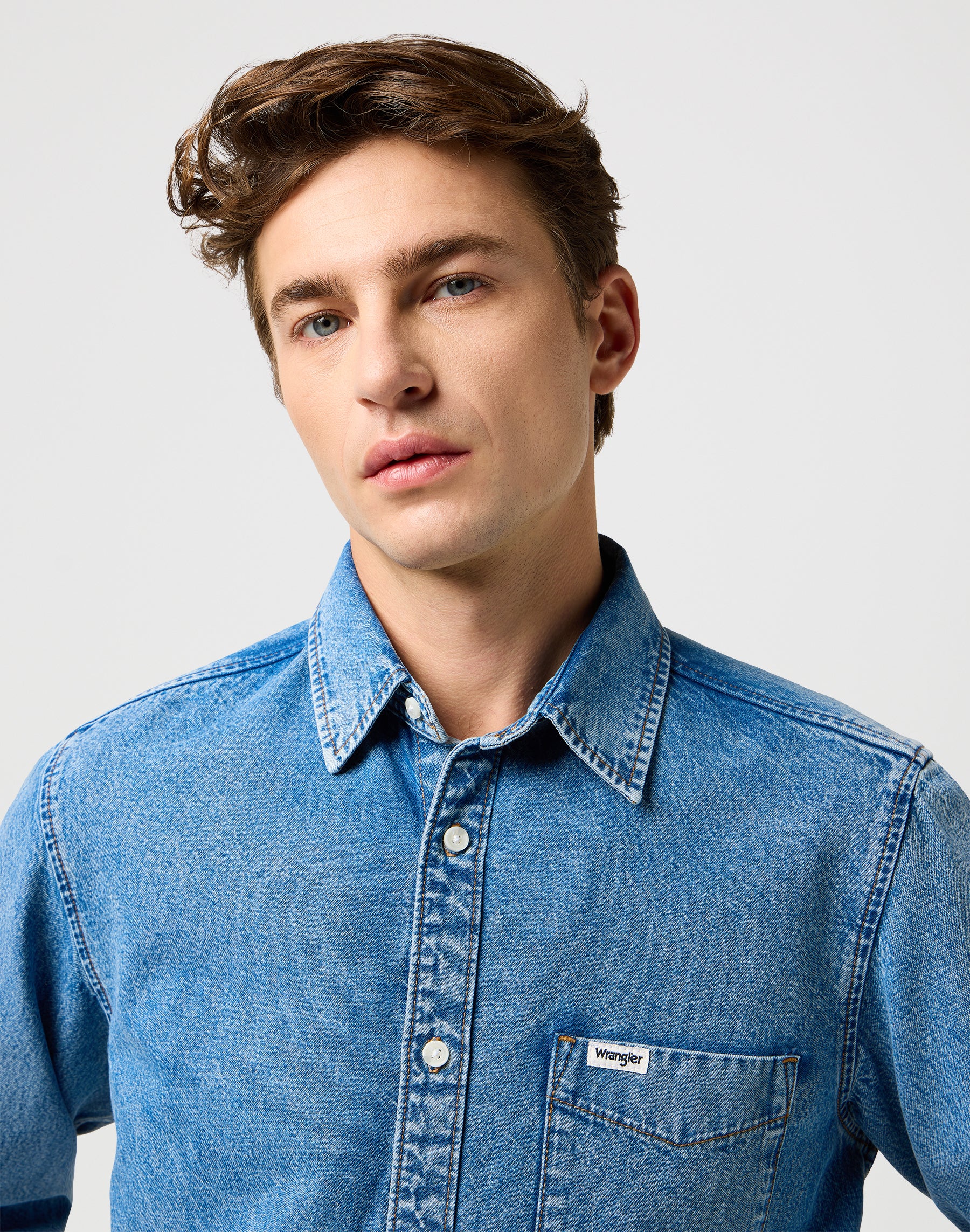 1 pt Chemise en Indigo Valley Chemises Wrangler