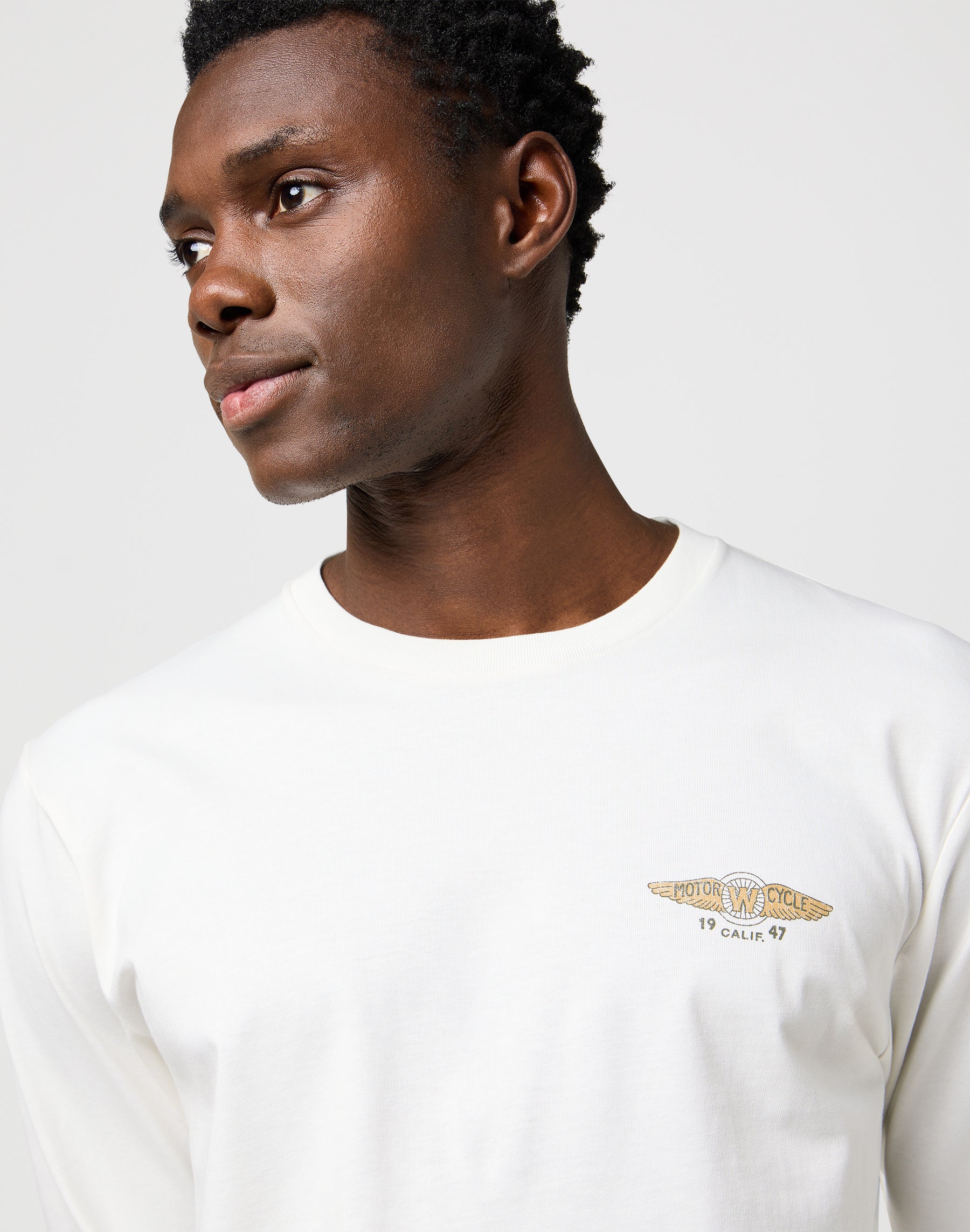 Ls Americana Tee in Worn White T-shirts Wrangler